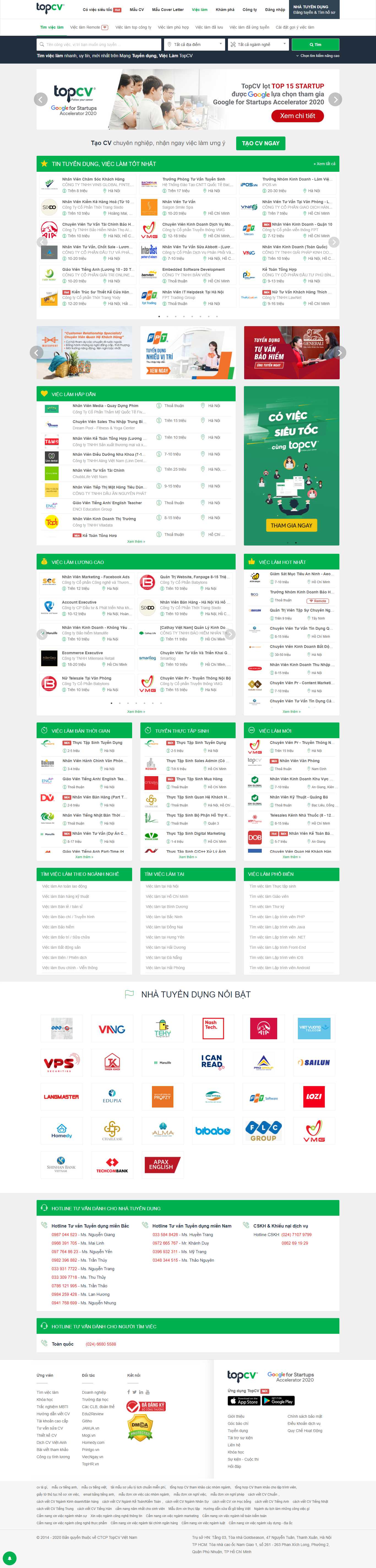 Thiết kế Web tuyển dụng topcv.vn