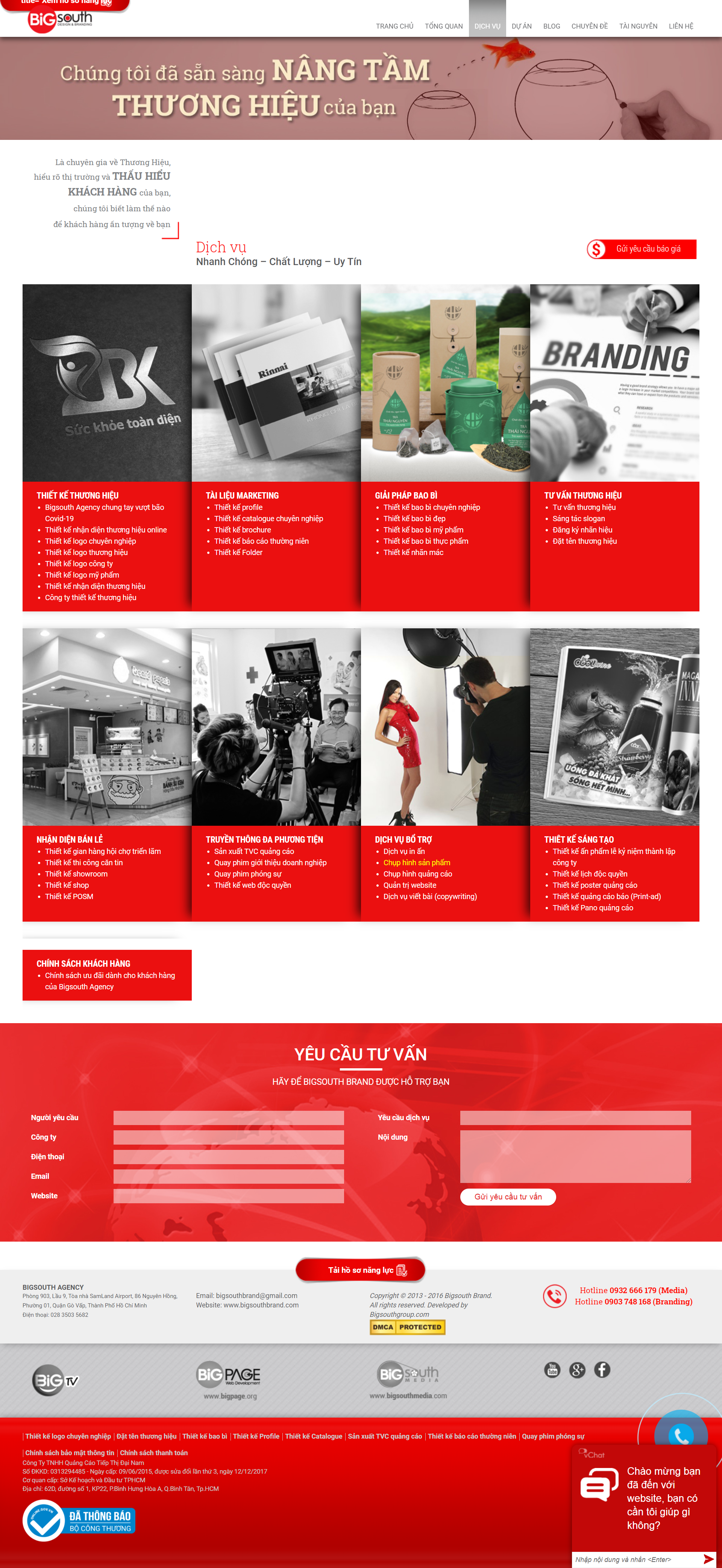 Thiết kế Web thương hiệu logo bigsouthbrand.com