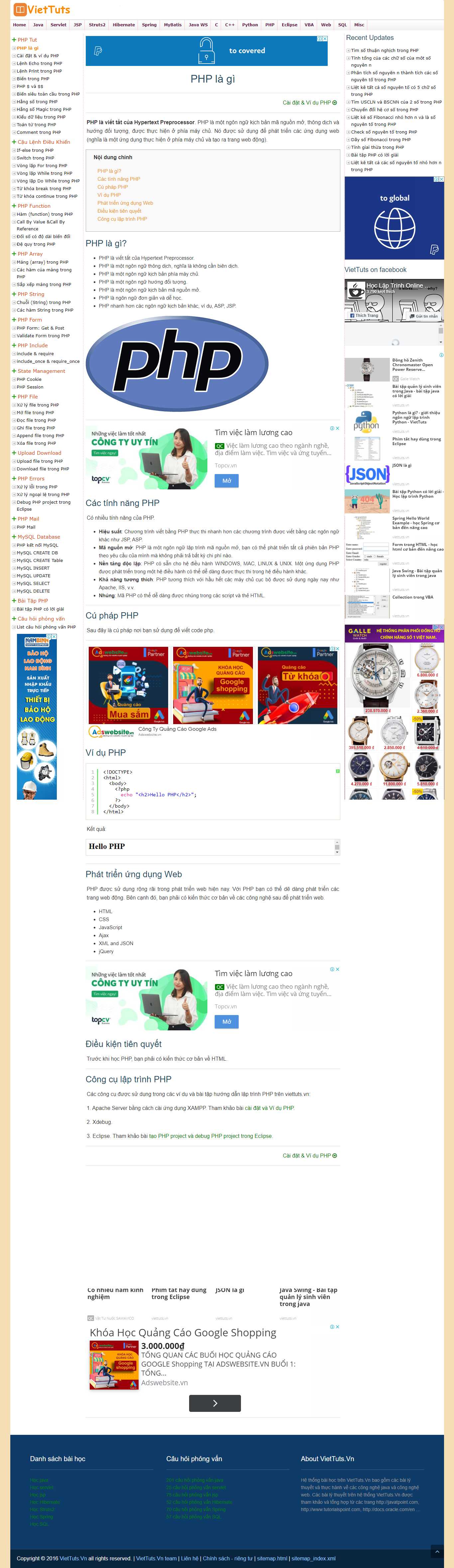 Thiết kế Web php viettuts.vn
