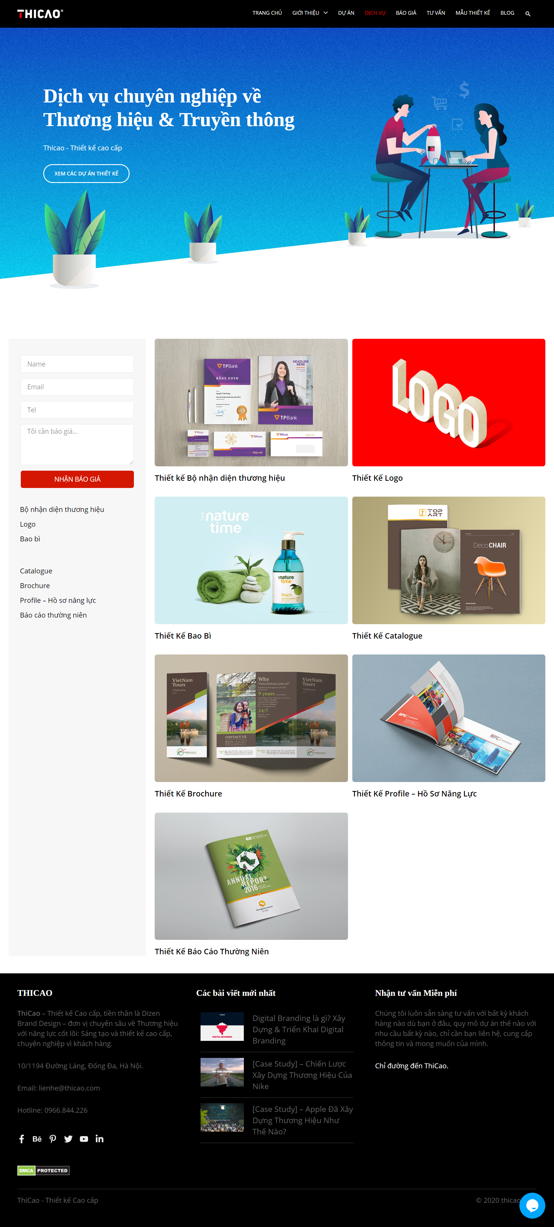 Thiết kế Web thương hiệu logo thicao.com