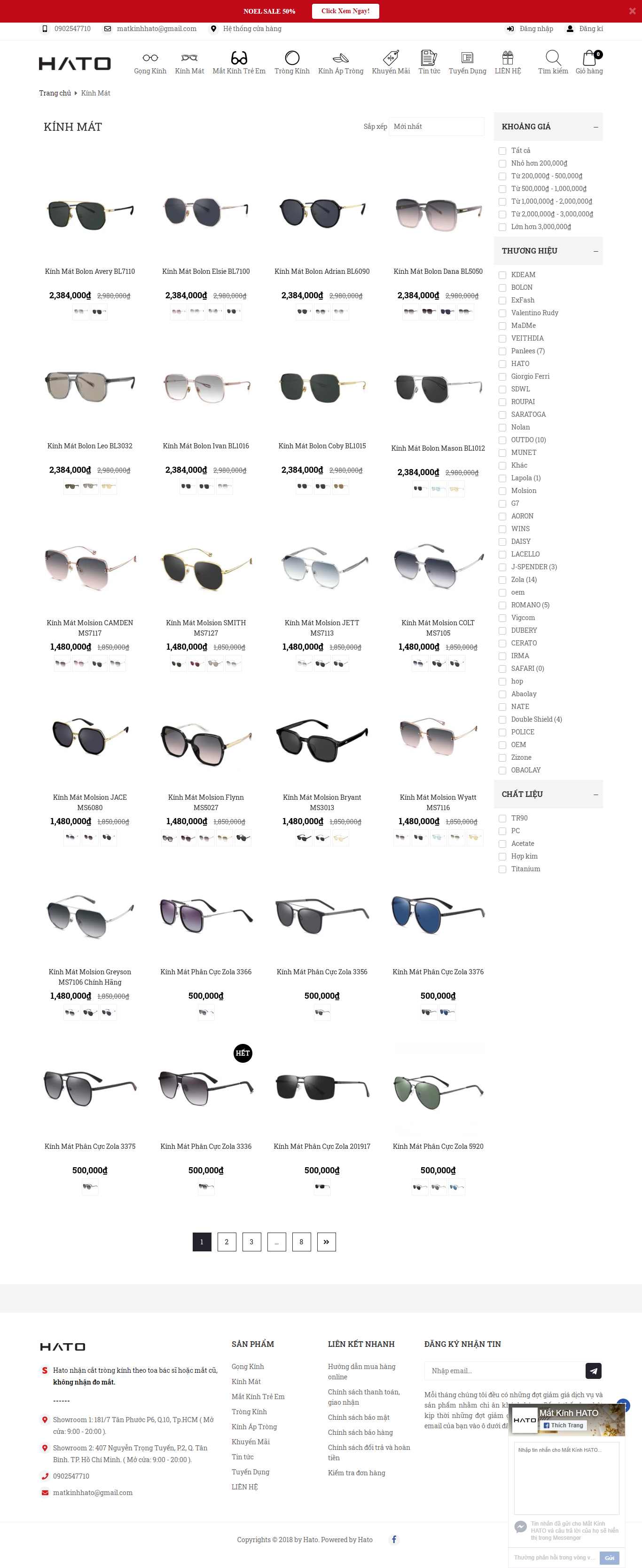 Thiết kế Web mắt kính matkinhhanquoc.com