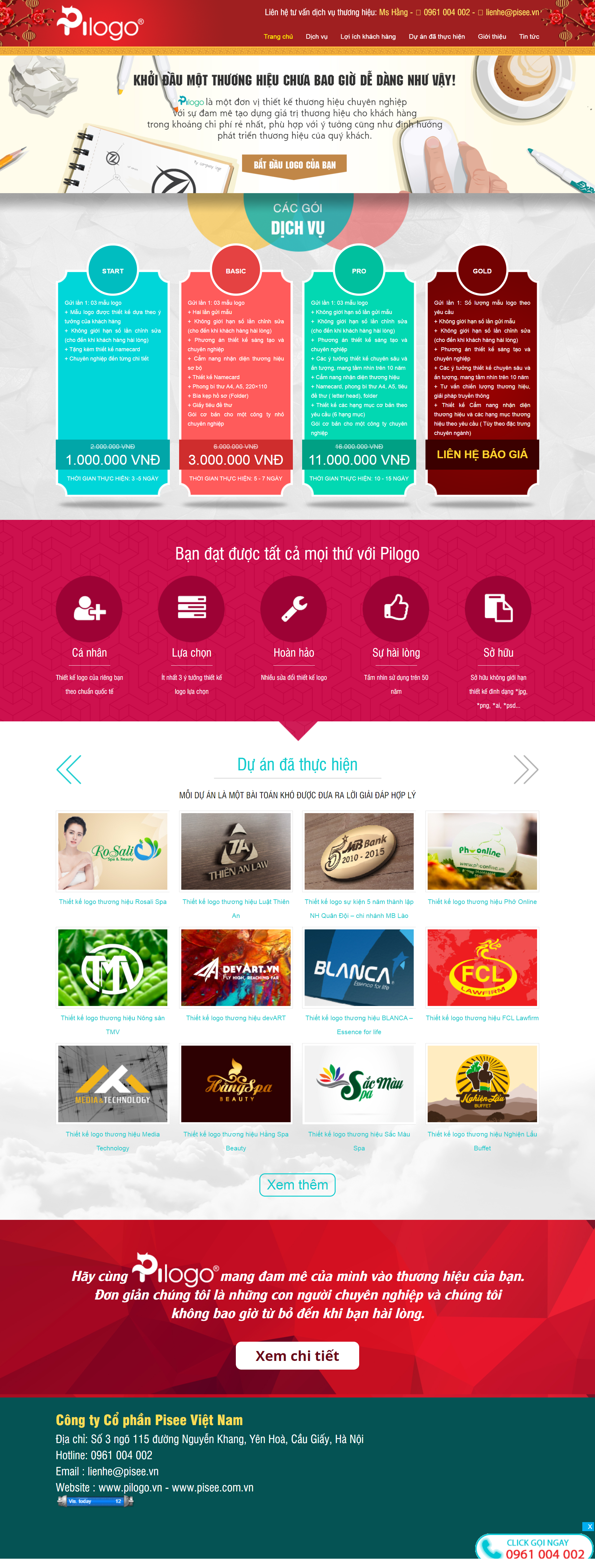 Thiết kế Web thương hiệu logo pilogo.vn