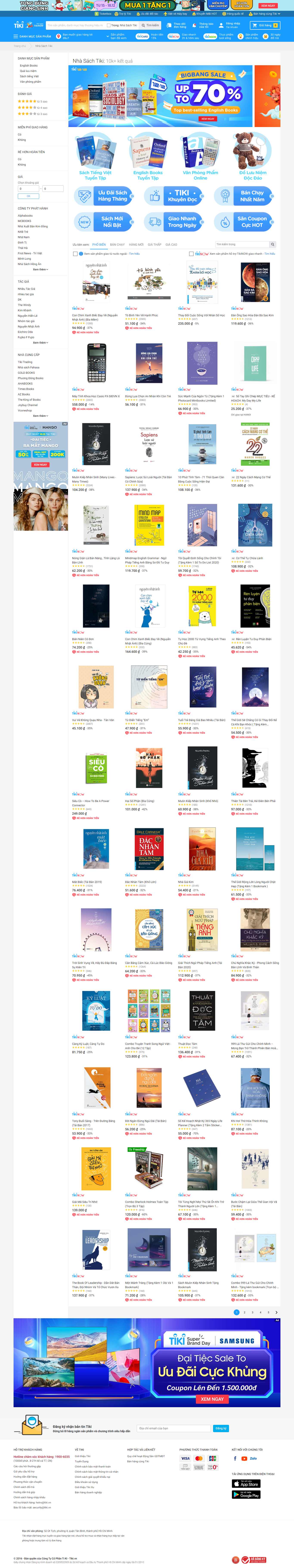 Thiết kế Web nhà sách tiki.vn