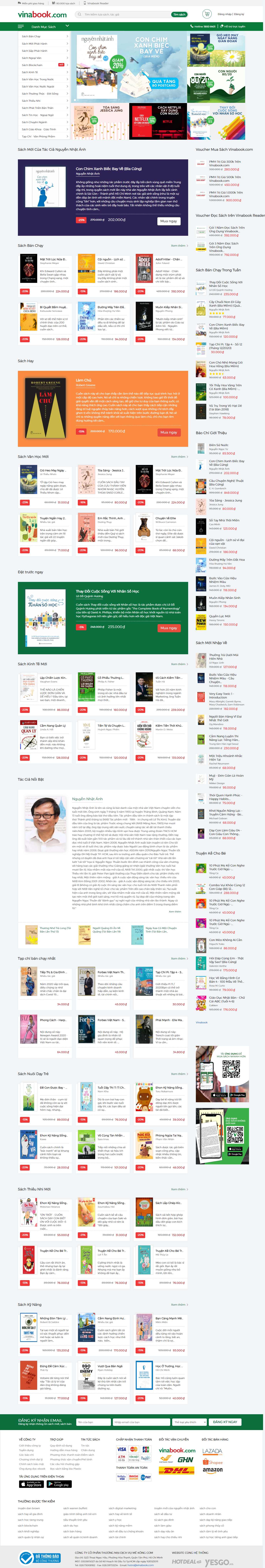 Thiết kế Web nhà sách vinabook.com