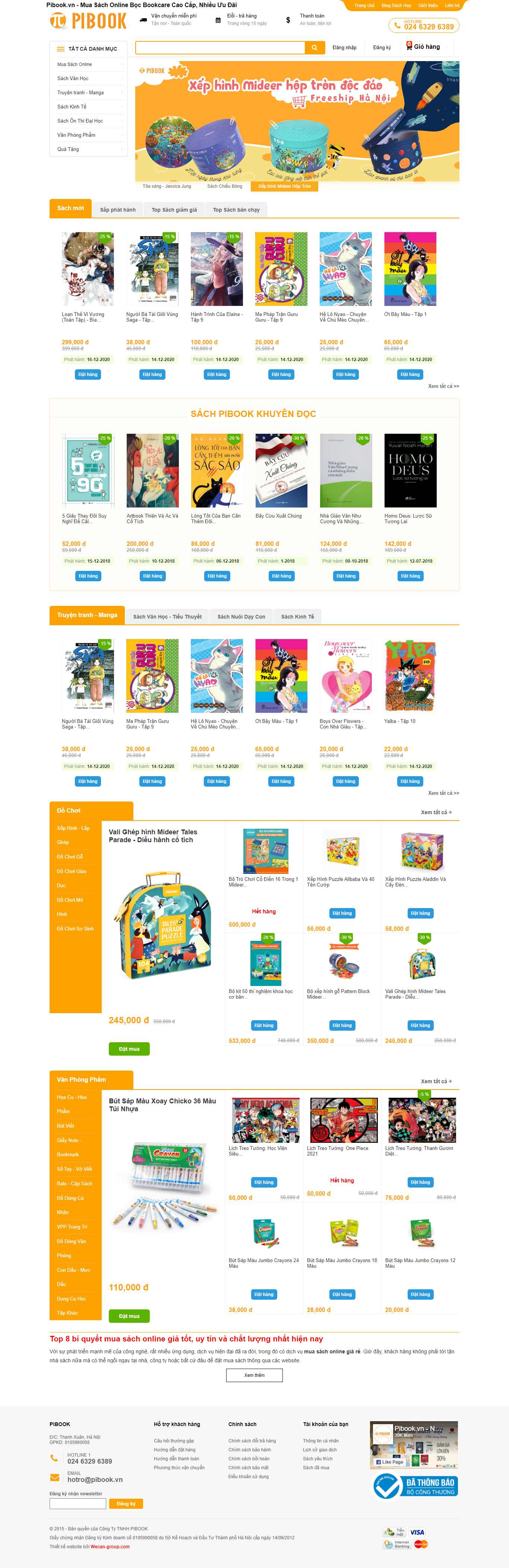 Thiết kế Web hóa chất pibook.vn