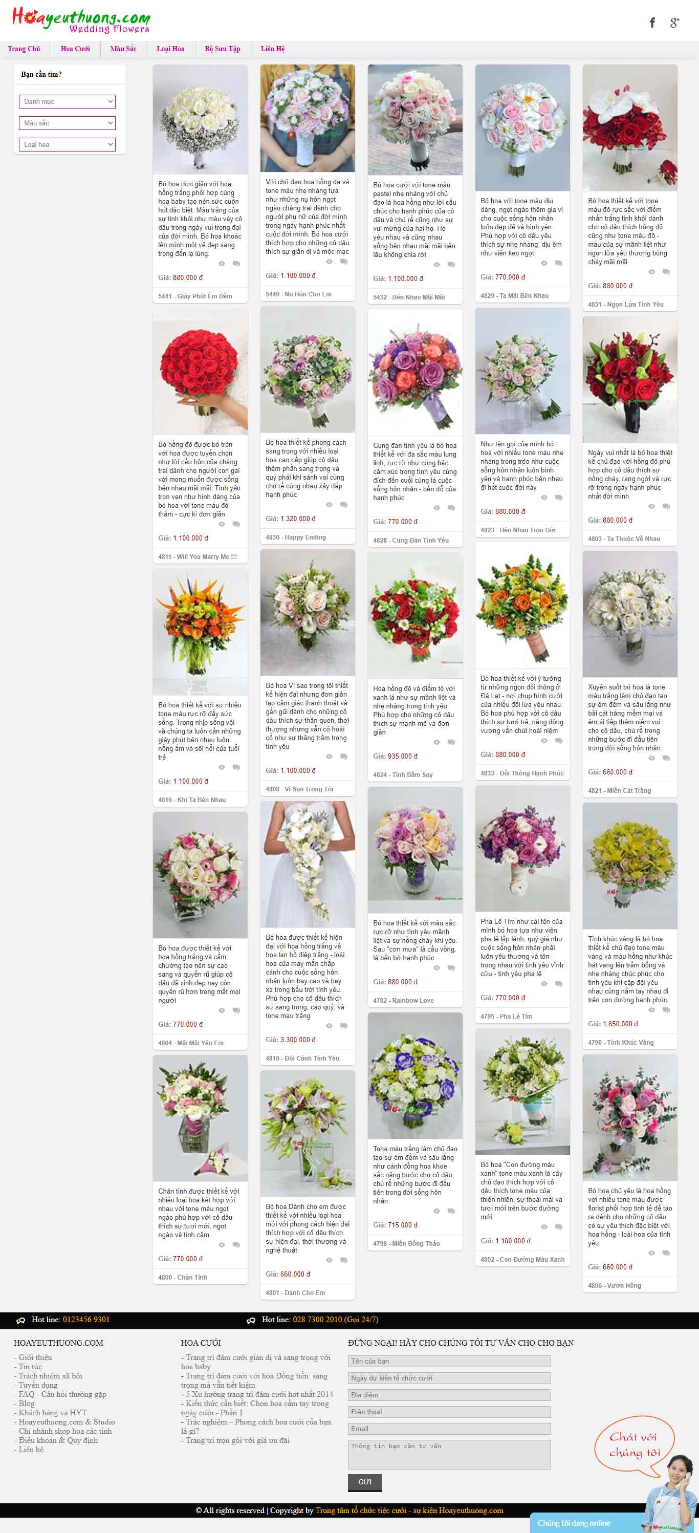 Thiết kế Web hóa chất hoayeuthuong.com