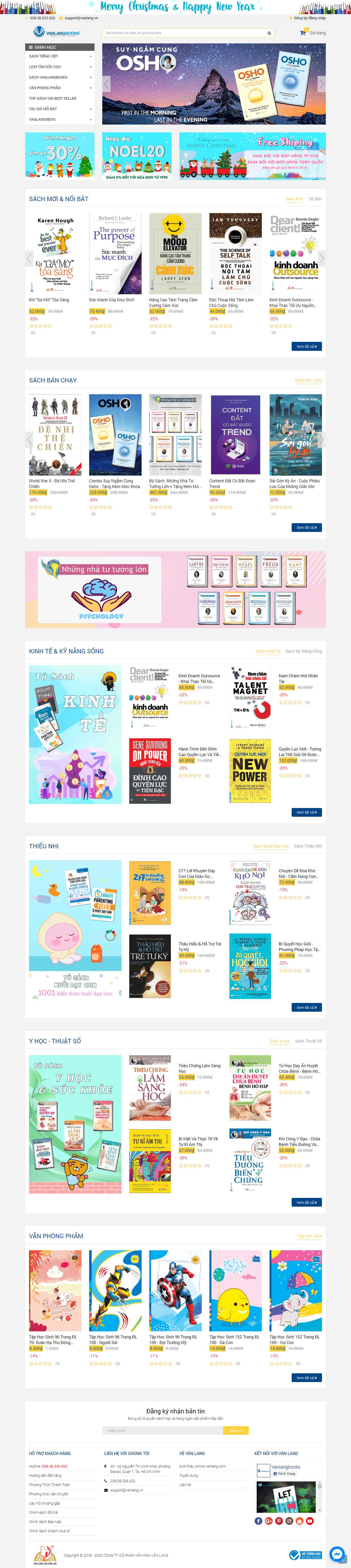 Thiết kế Web nhà sách vanlang.vn