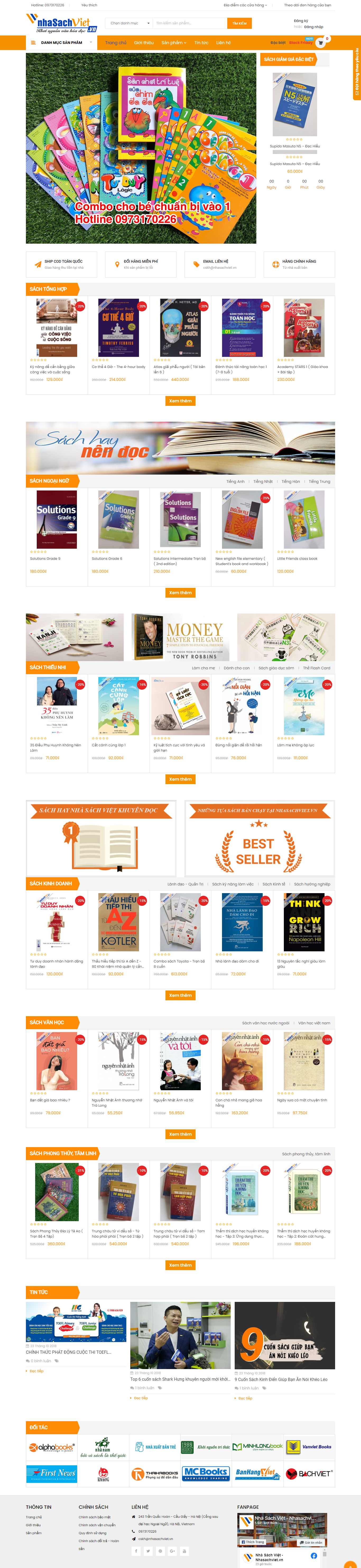 Thiết kế Web nhà sách nhasachviet.vn