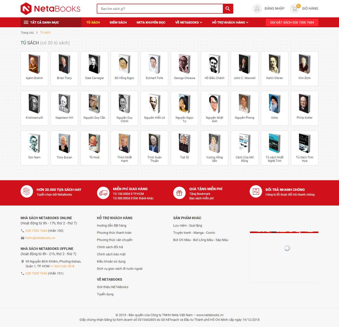 Thiết kế Web nhà sách netabooks.vn