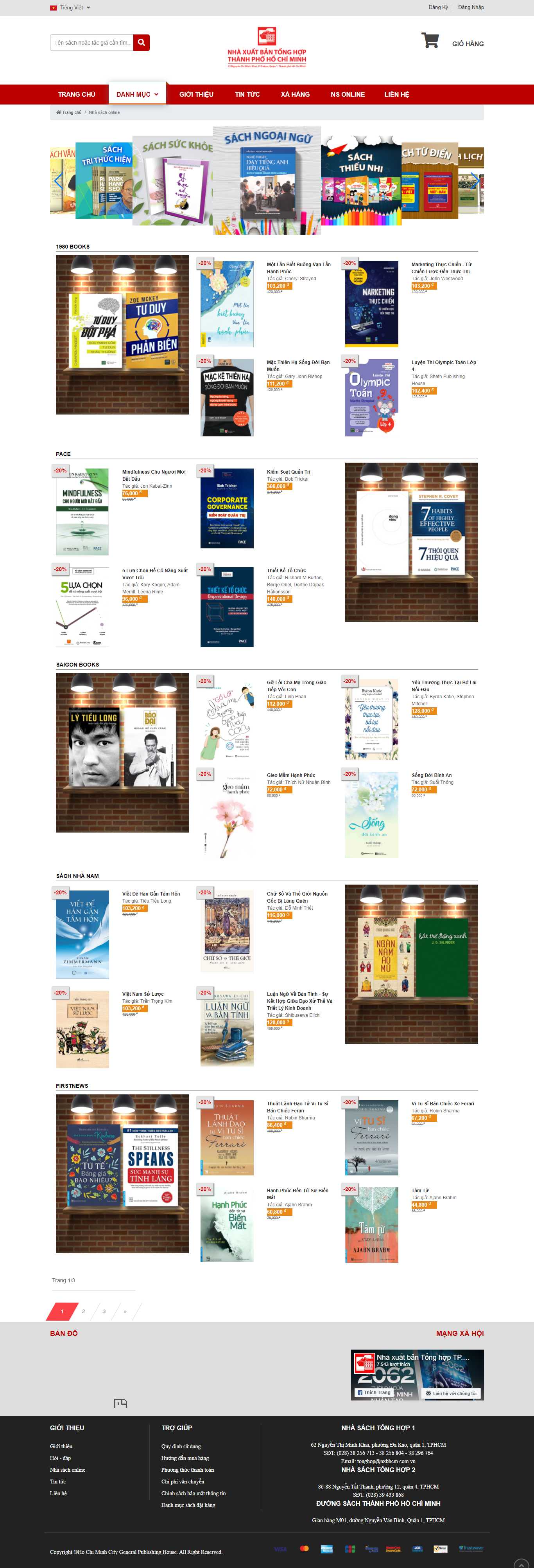 Thiết kế Web nhà sách nxbhcm.com.vn