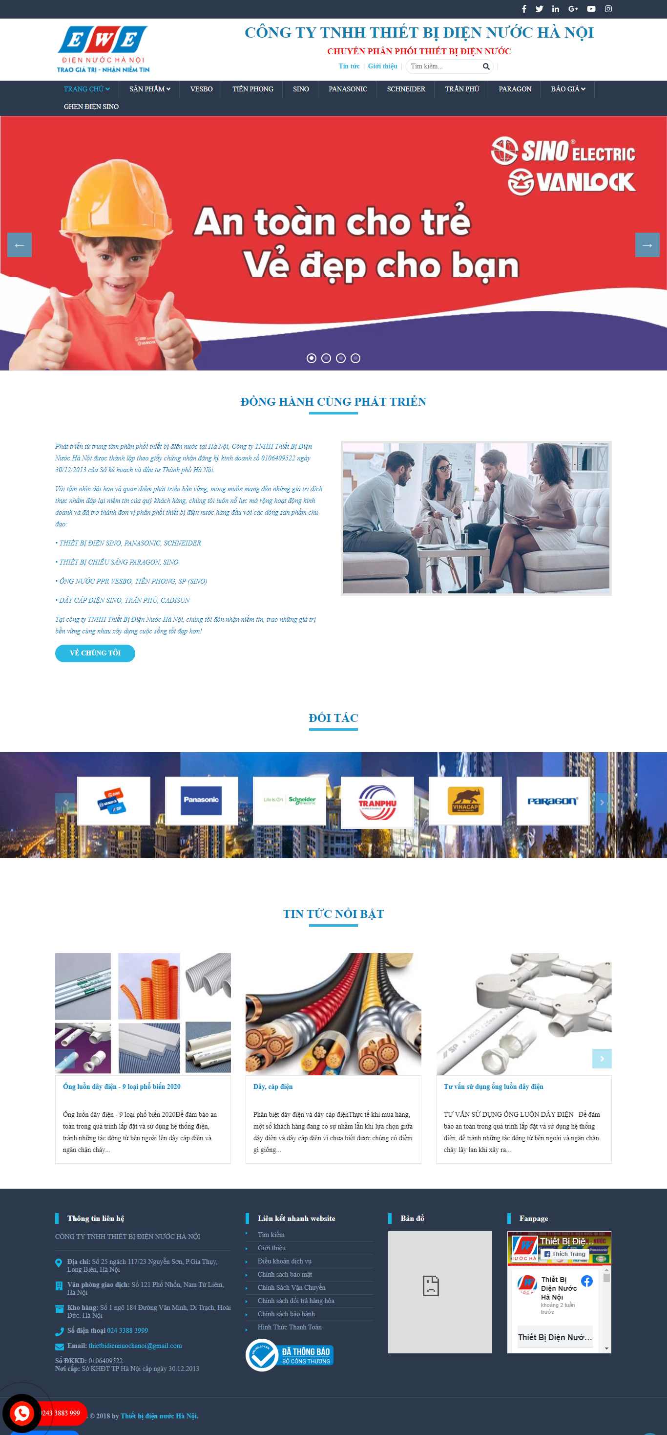 Thiết kế Web điện dân dụng thietbidiennuochanoi.vn