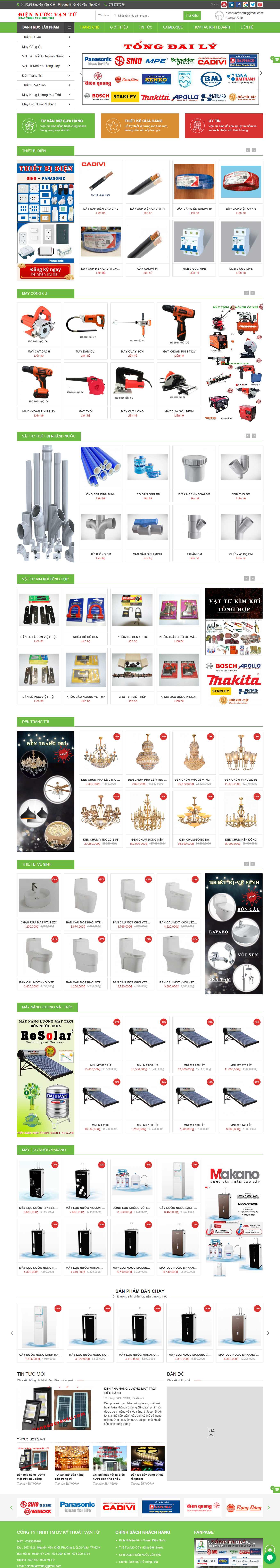 Thiết kế Web điện dân dụng diennuocvantu.com