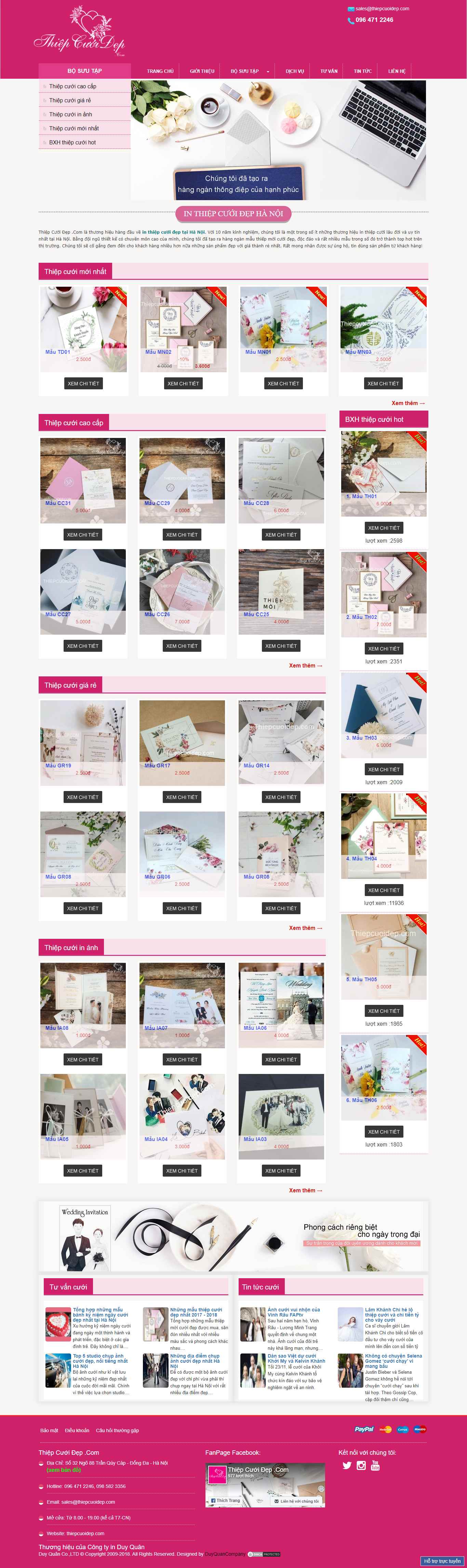 Thiết kế Web chụp ảnh cưới thiepcuoidep.com