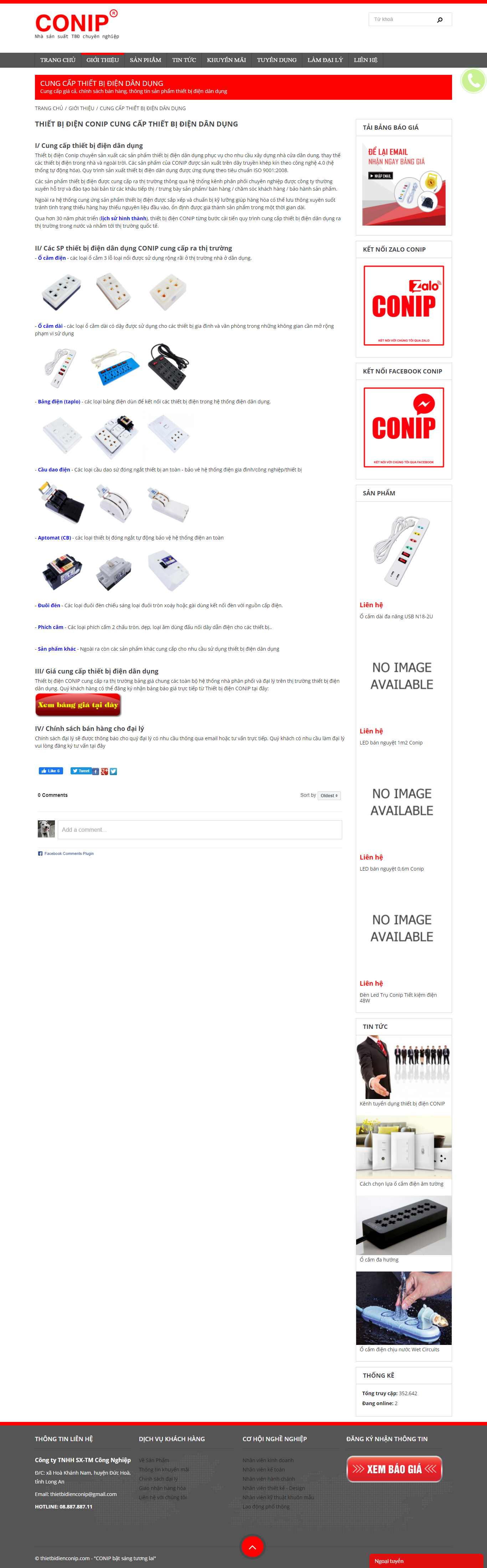 Thiết kế Web điện dân dụng thietbidienconip.com