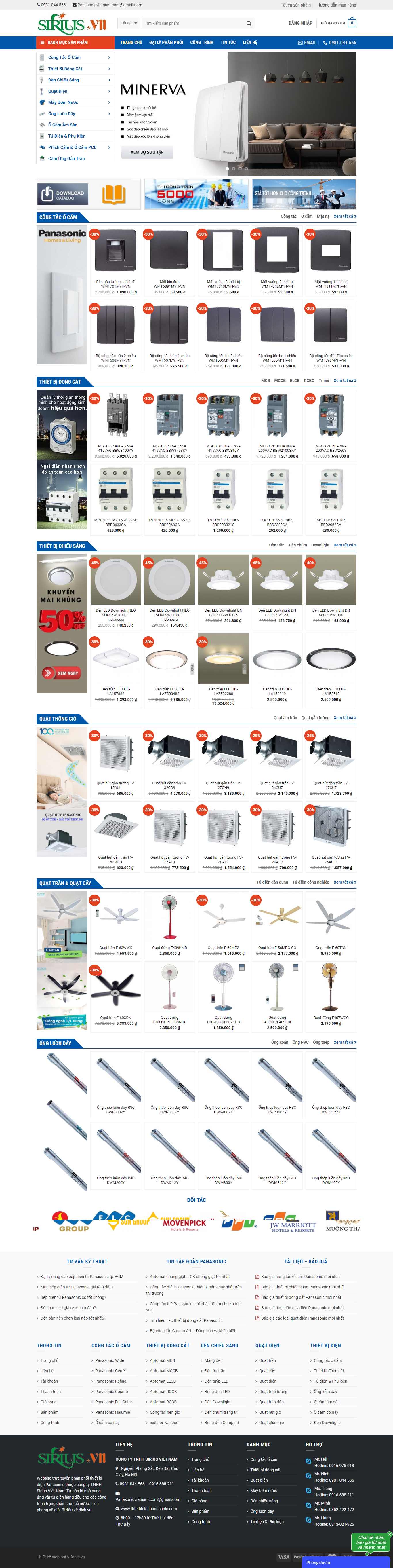 Thiết kế Web điện dân dụng thietbidienpanasonic.com