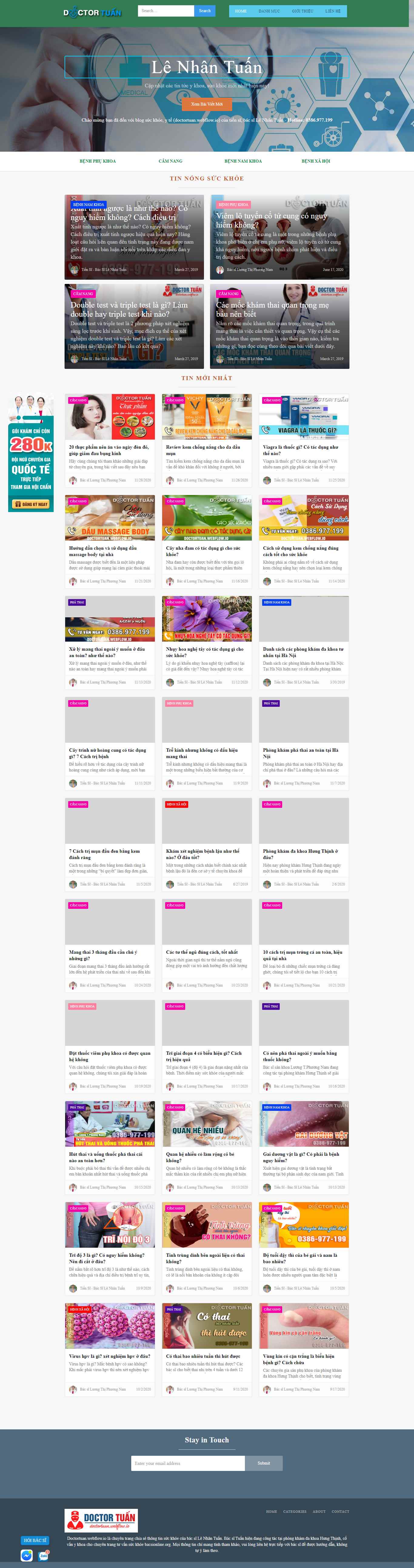 Thiết kế Web phòng khám doctortuan.webflow.io