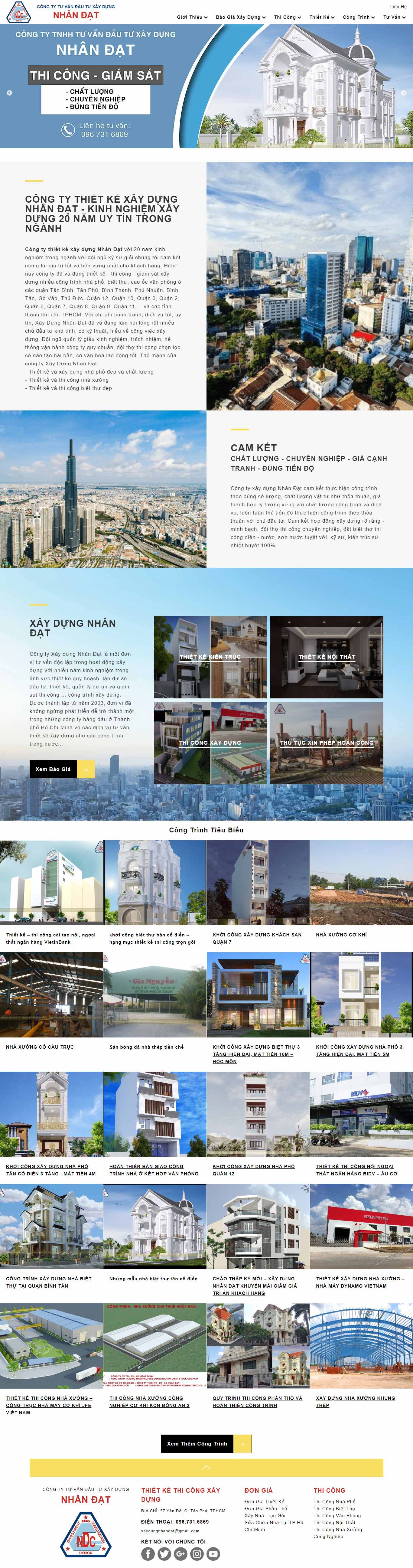Thiết kế Web xây dựng xaydungnhandat.com.vn