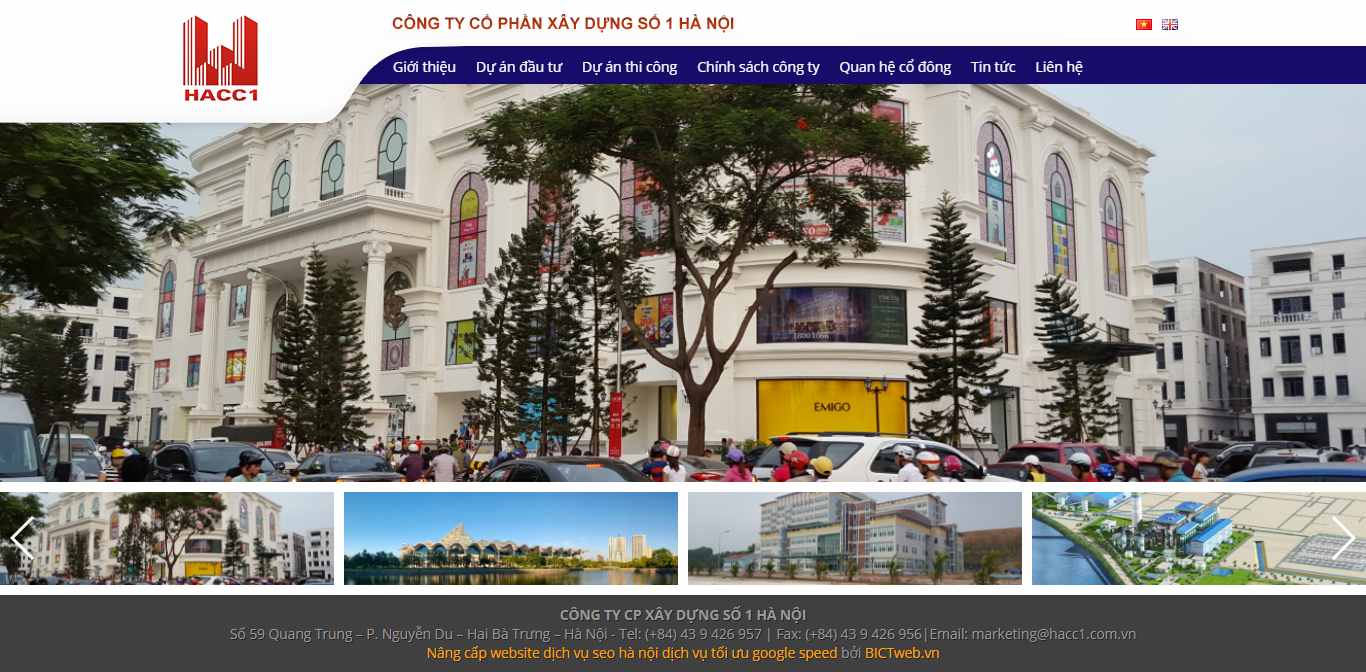 Thiết kế Web xây dựng hacc1.com.vn