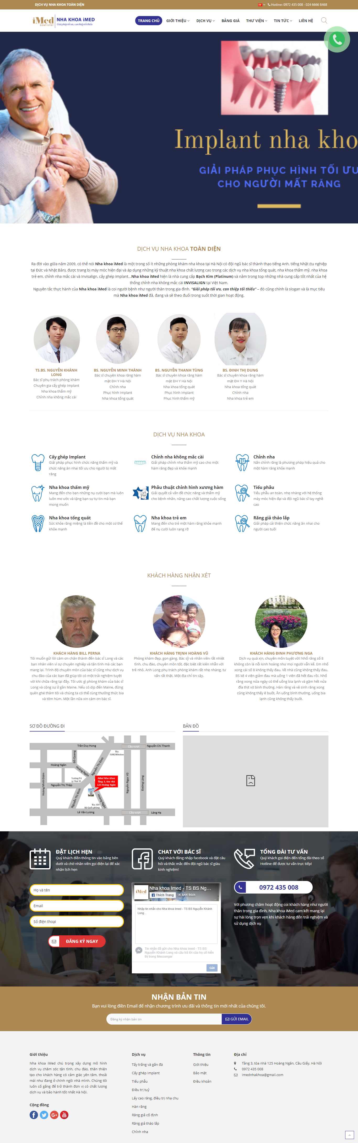 Thiết kế Web nha khoa imednhakhoa.com
