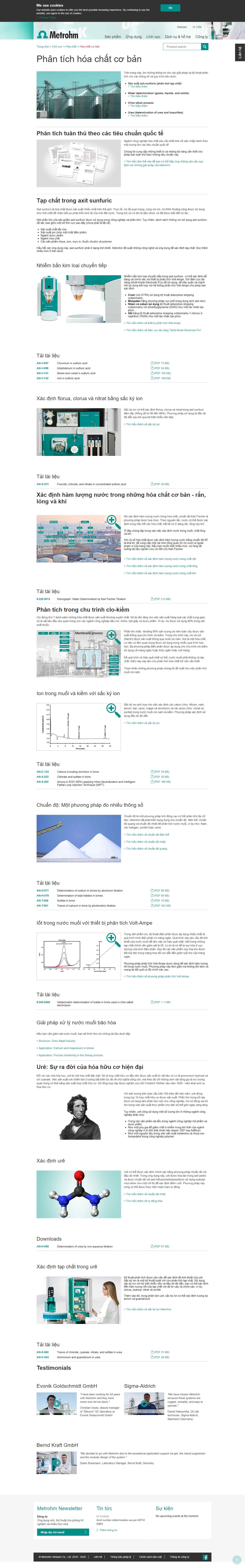 Thiết kế Web hóa chất metrohm.com