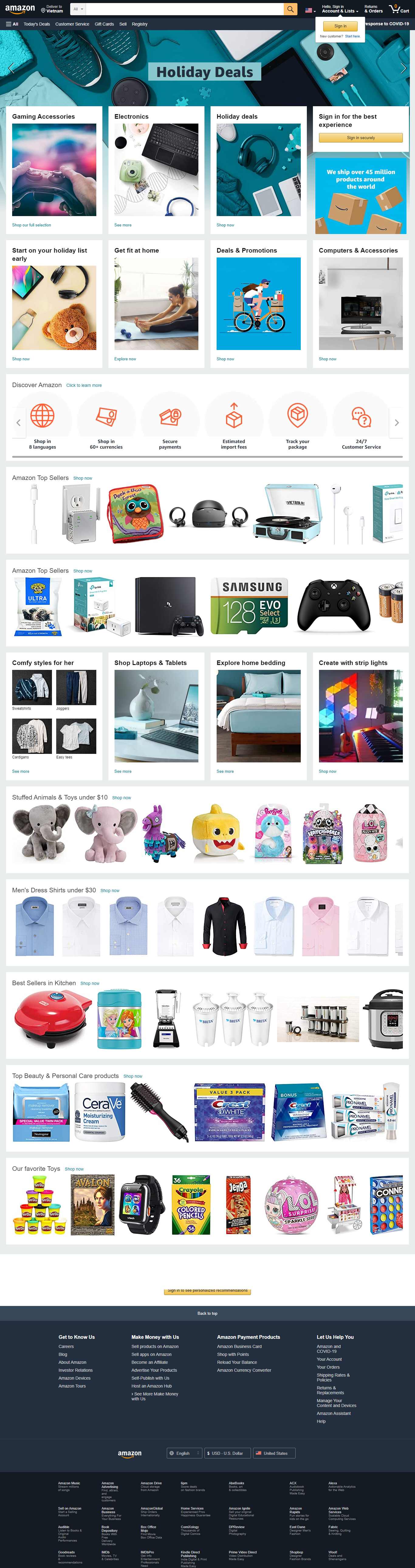 Thiết kế Web chuyên nghiệp amazon.com