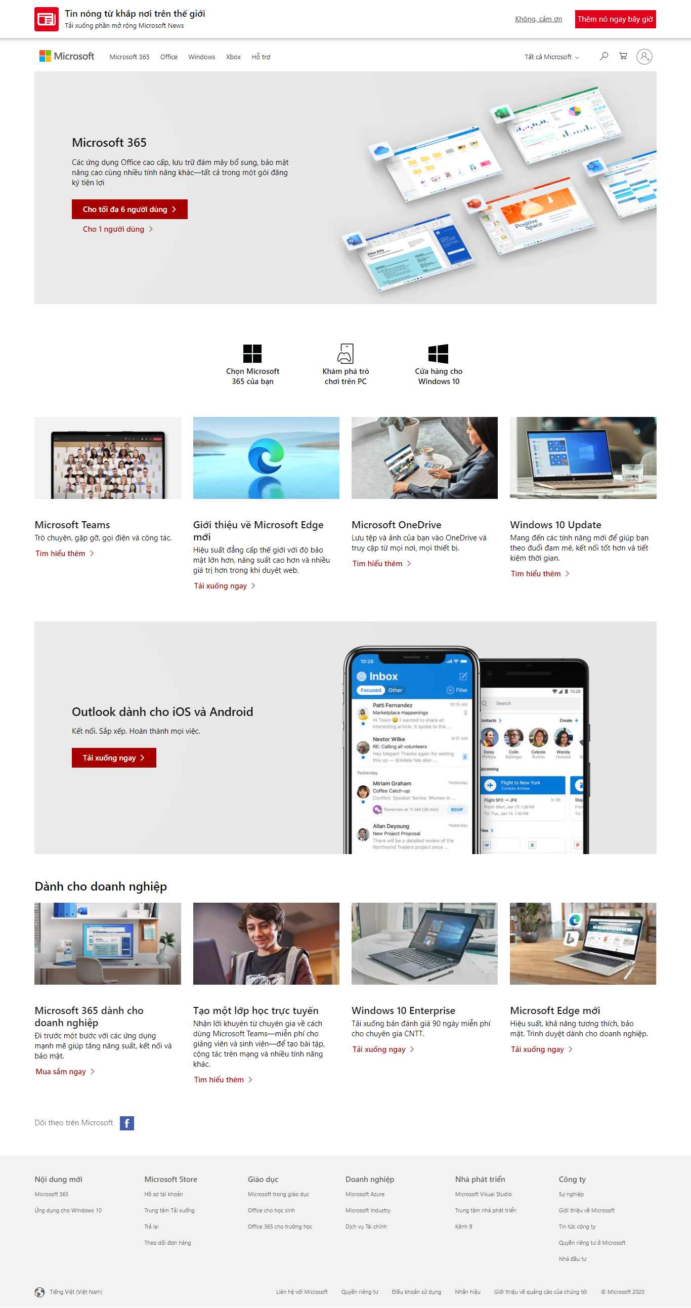Thiết kế Web chuyên nghiệp microsoft.com