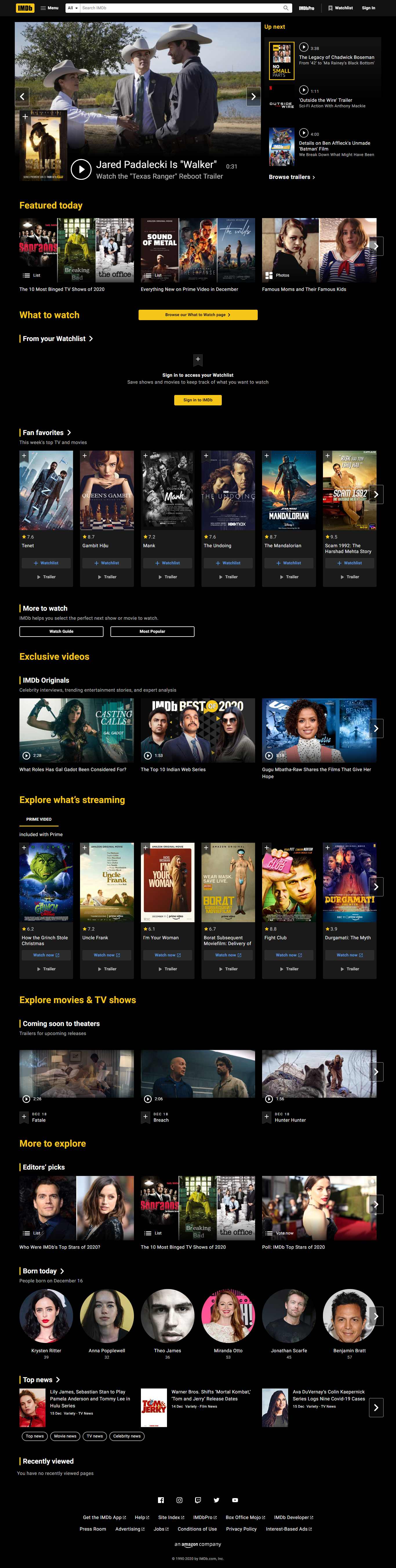 Thiết kế Web chuyên nghiệp imdb.com