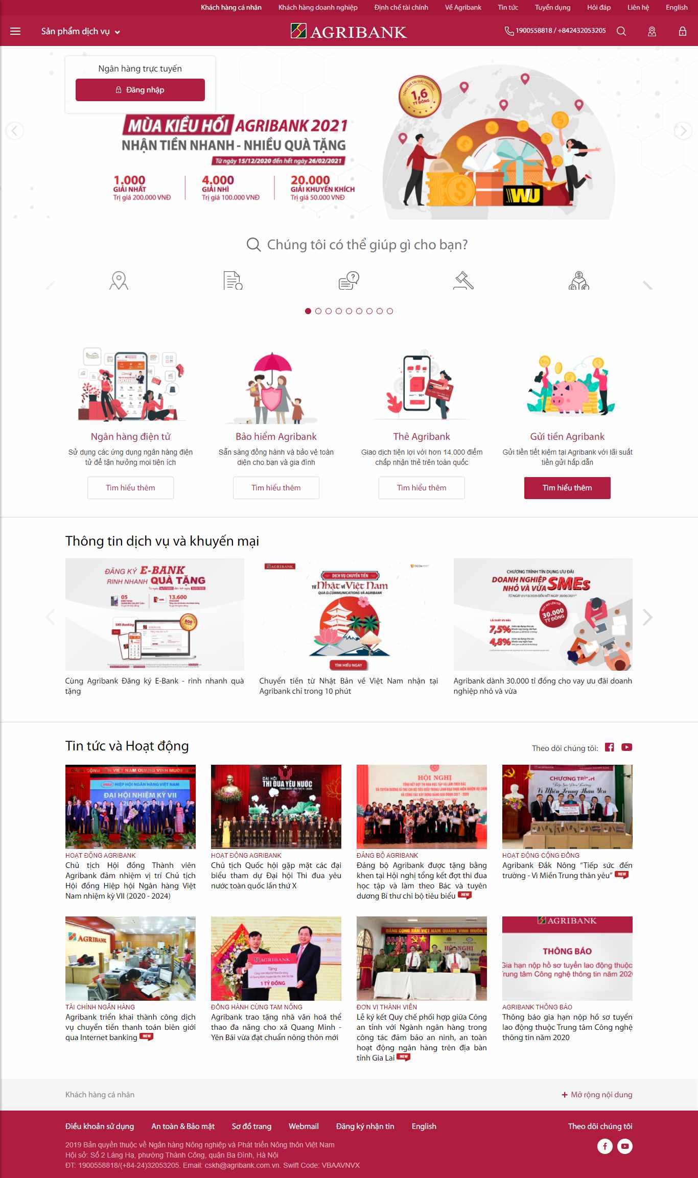 Thiết kế Web doanh nghiệp agribank.com.vn
