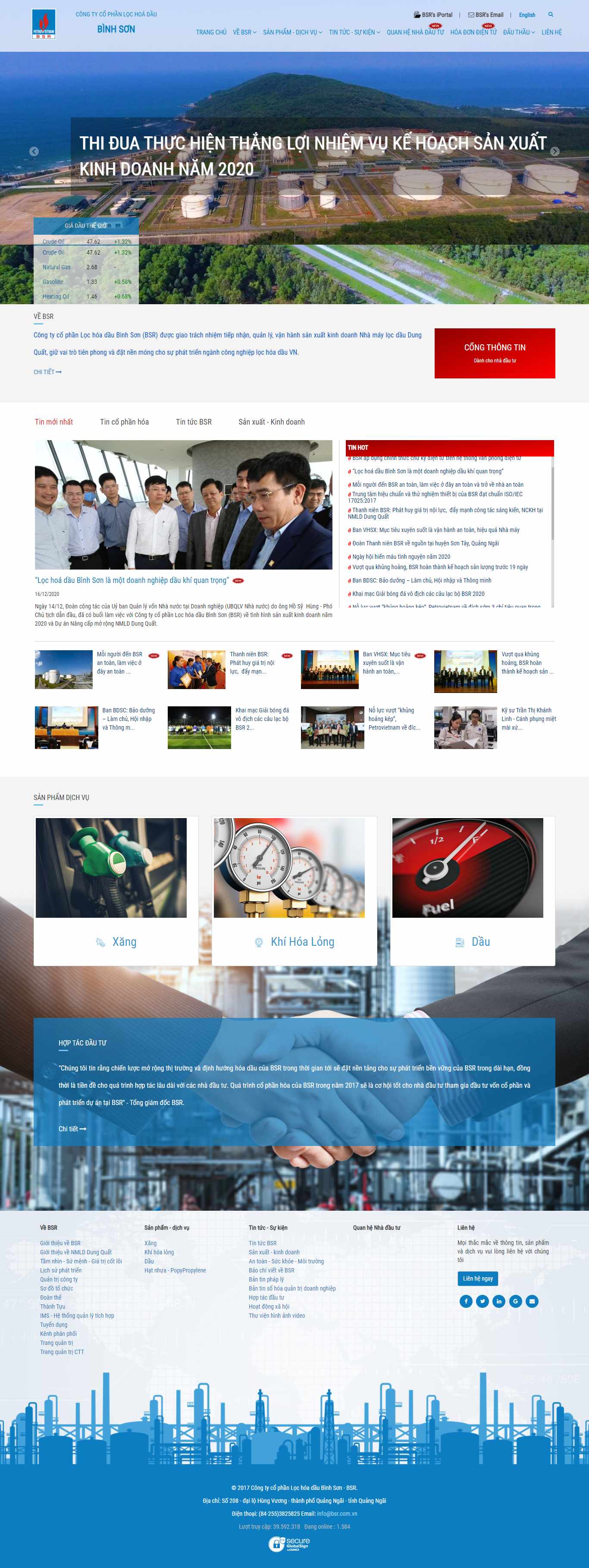 Thiết kế Web doanh nghiệp bsr.com.vn