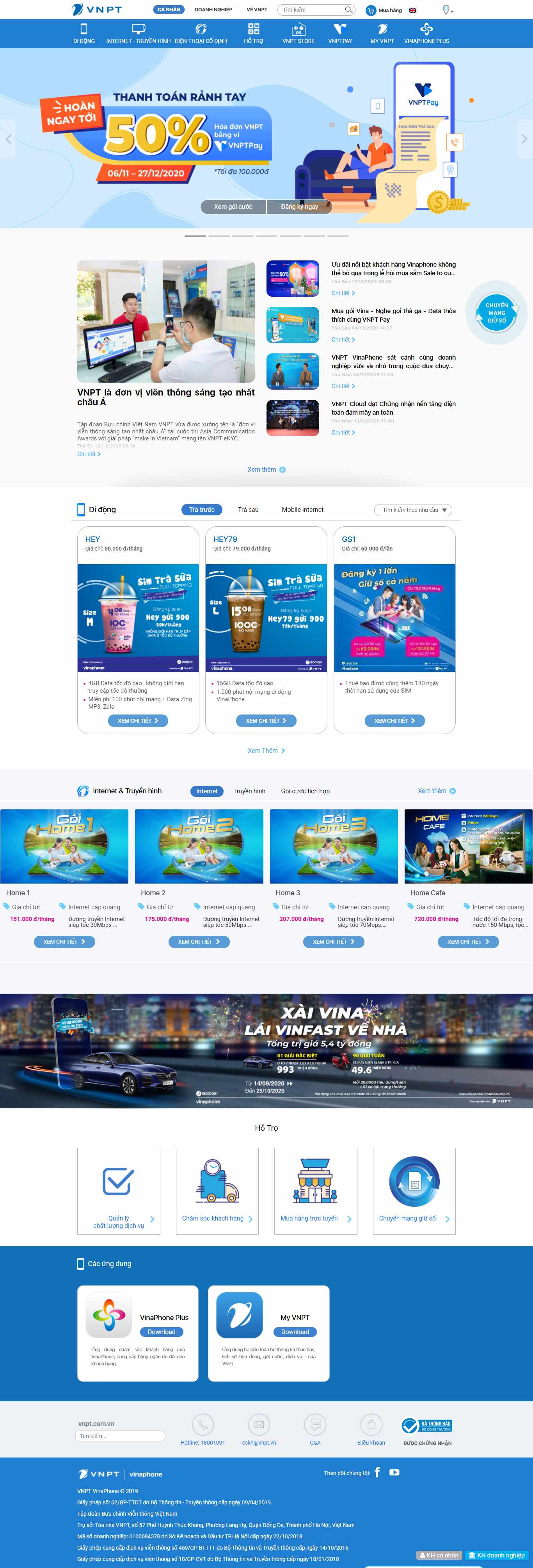 Thiết kế Web doanh nghiệp vnpt.com.vn