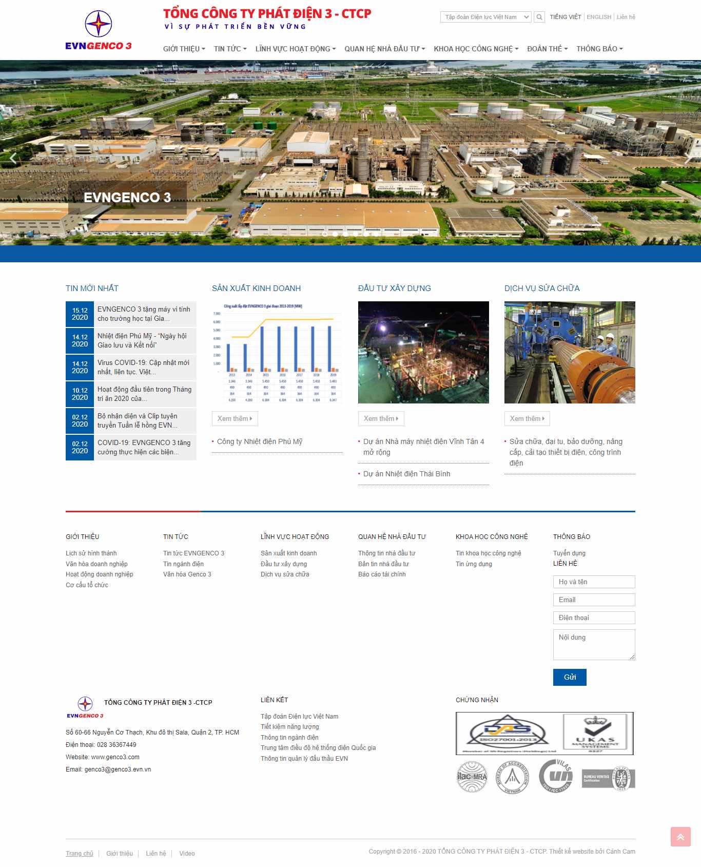 Thiết kế Web doanh nghiệp genco3.com