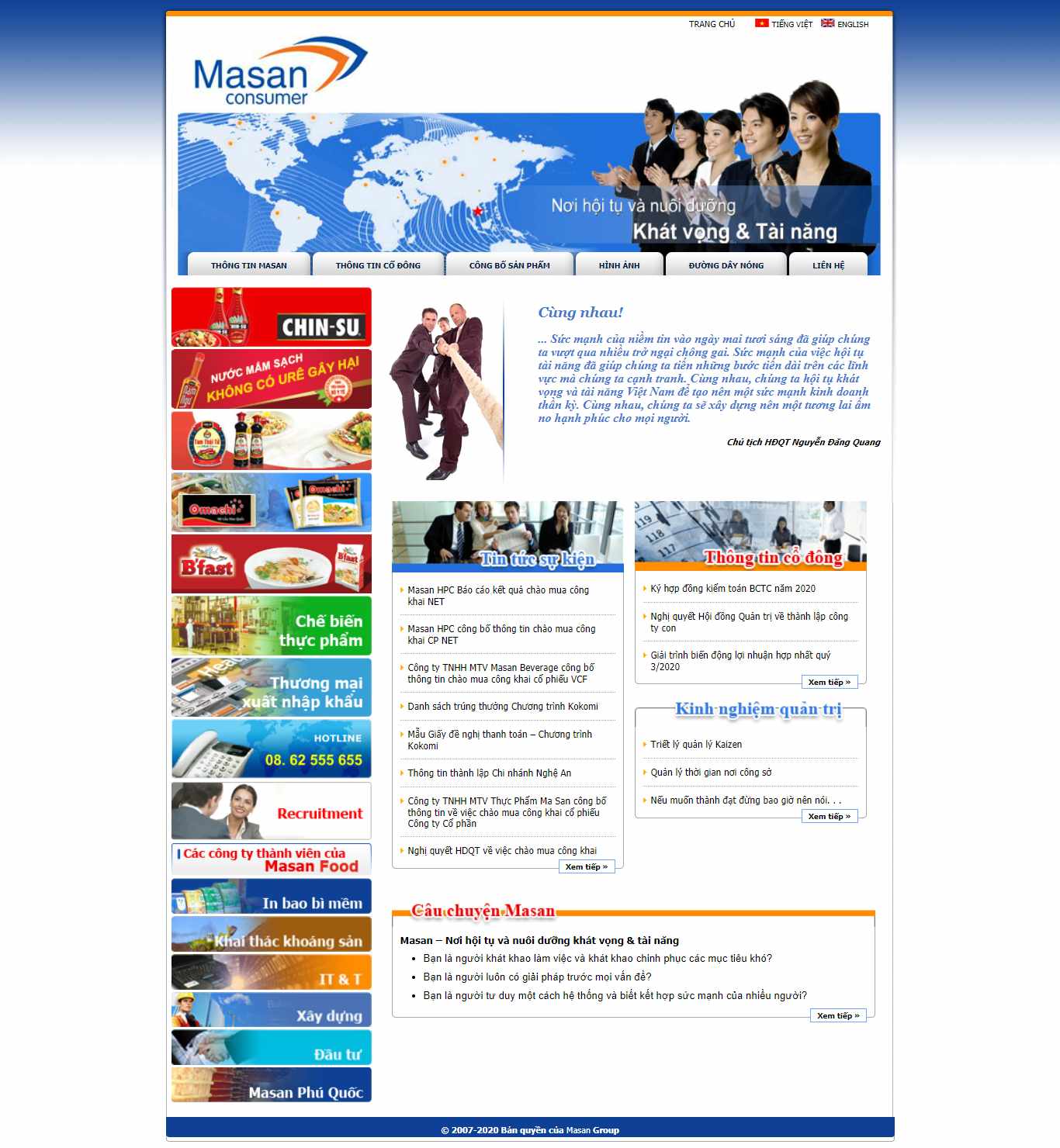 Thiết kế Web doanh nghiệp masanconsumer.com