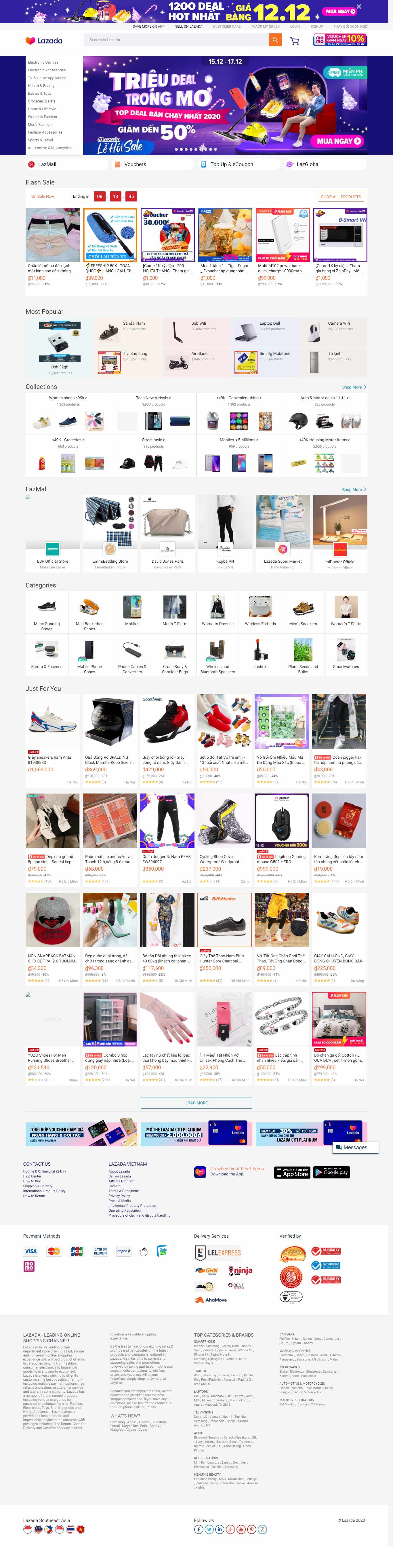 Thiết kế Web thương mại điện tử lazada.vn