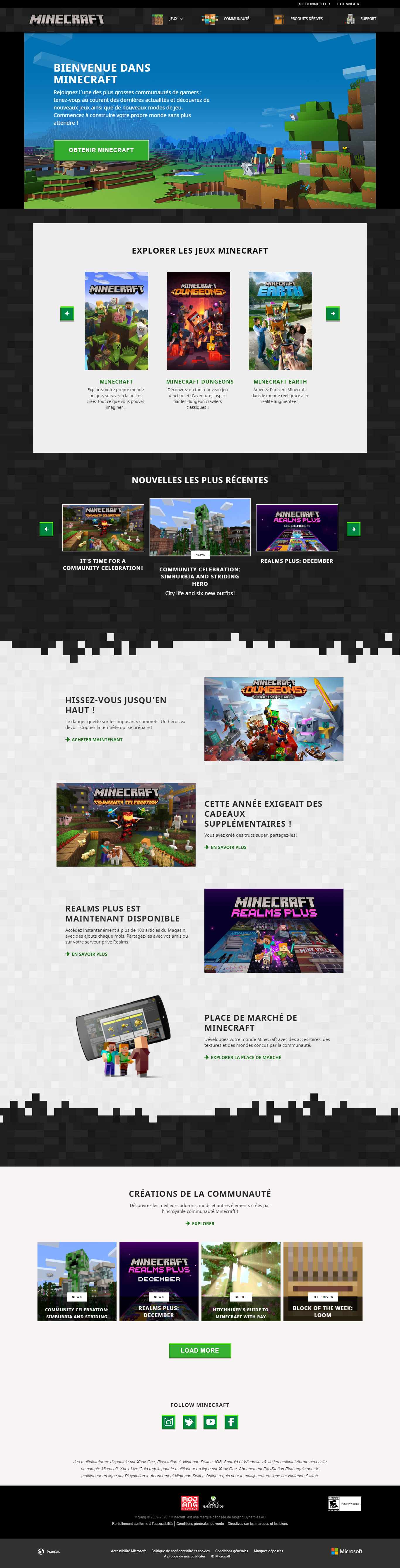 Thiết kế Web game minecraft.net