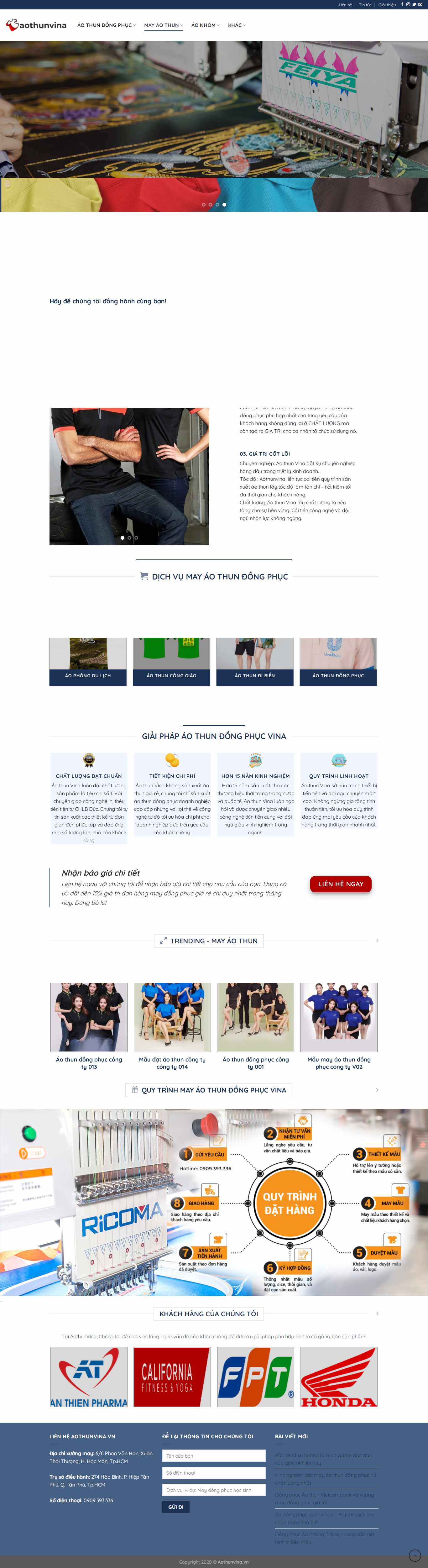 Thiết kế Web may áo thun aothunvina.vn