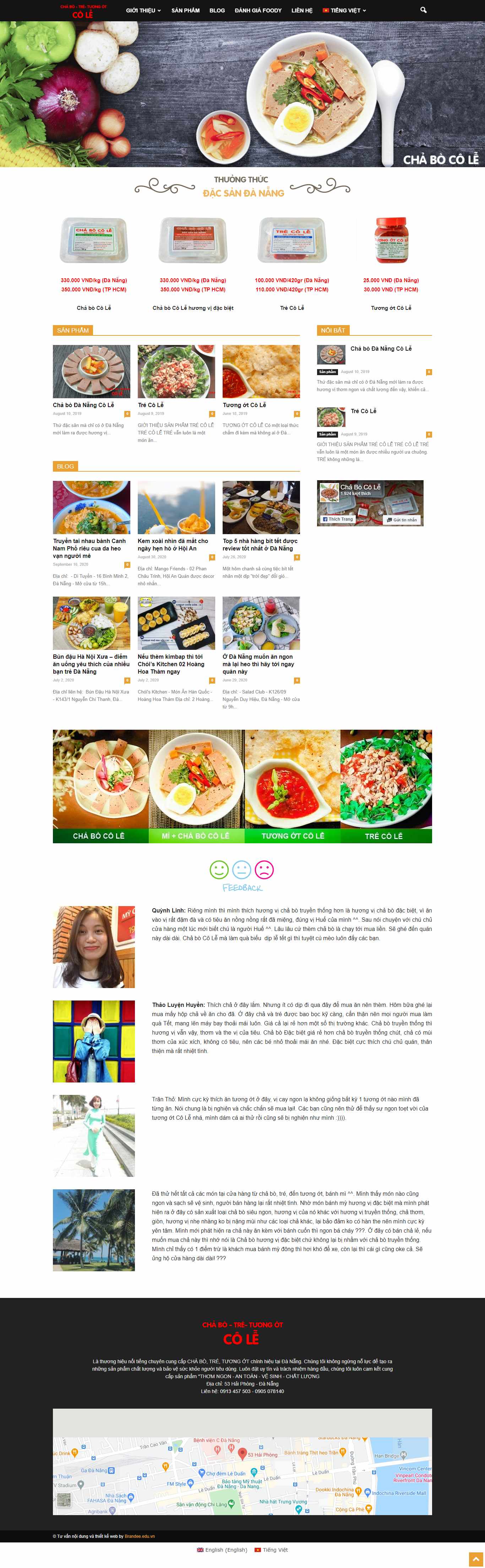 Thiết kế Web bán chè chabocole.com