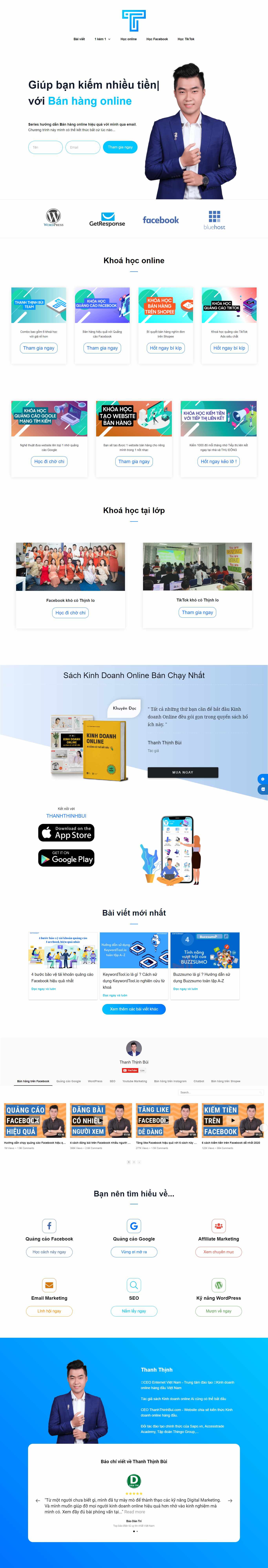 Thiết kế Web bán hàng online thanhthinhbui.com