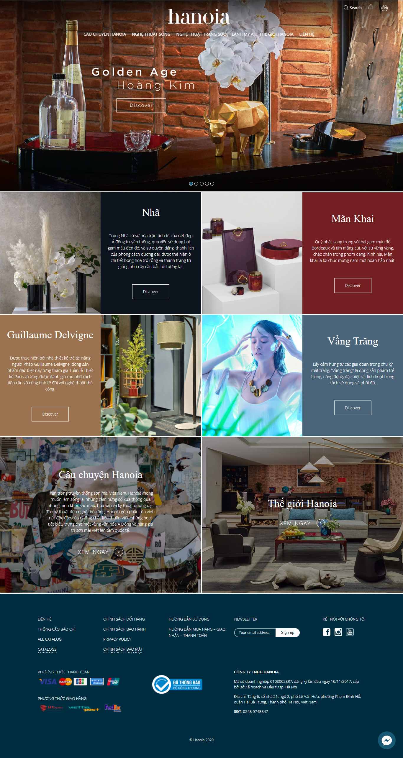 Thiết kế Web cửa hàng hanoia.com