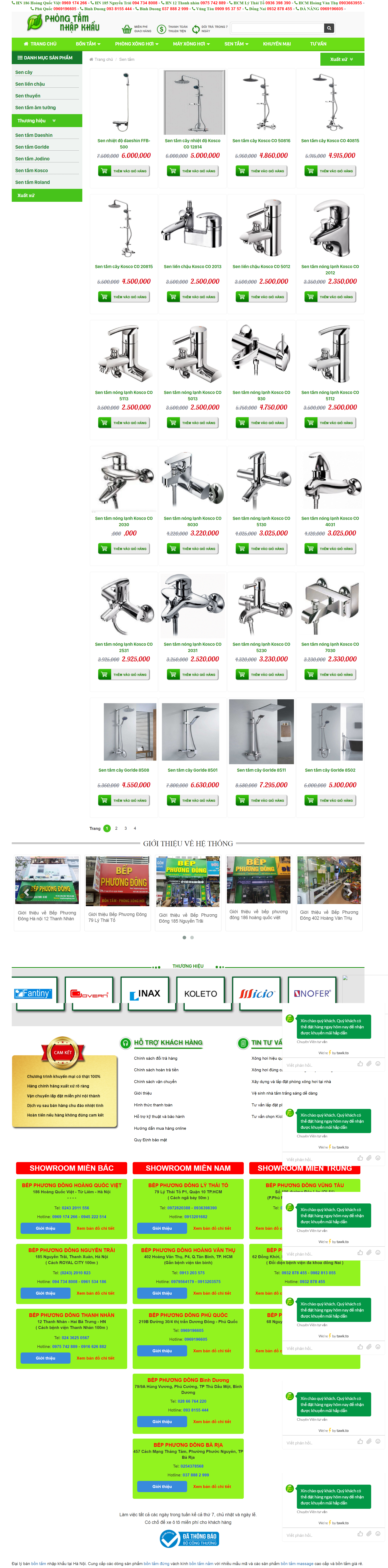 Thiết kế Web bán sen vòi phongtamnhapkhau.vn