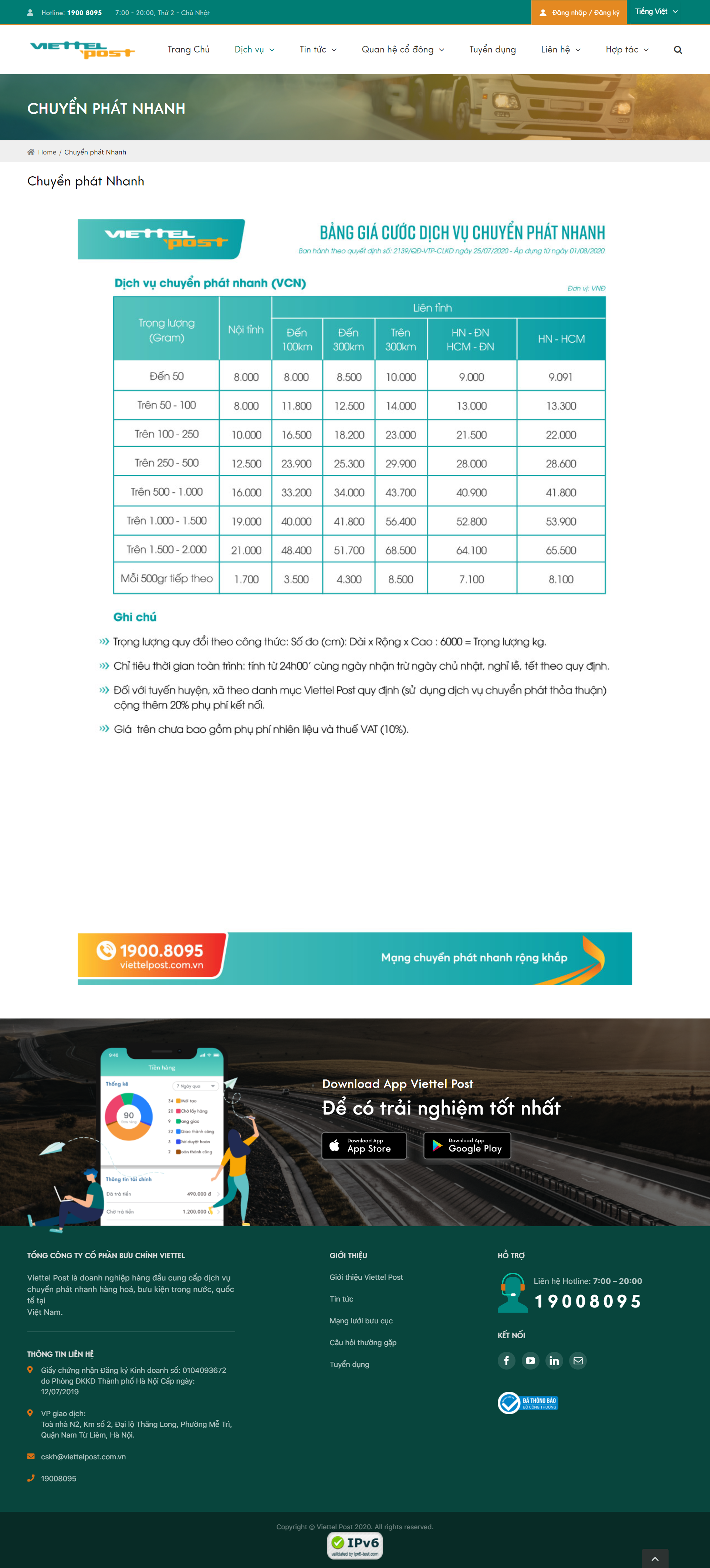 Thiết kế Web chuyển phát nhanh viettelpost.com.vn