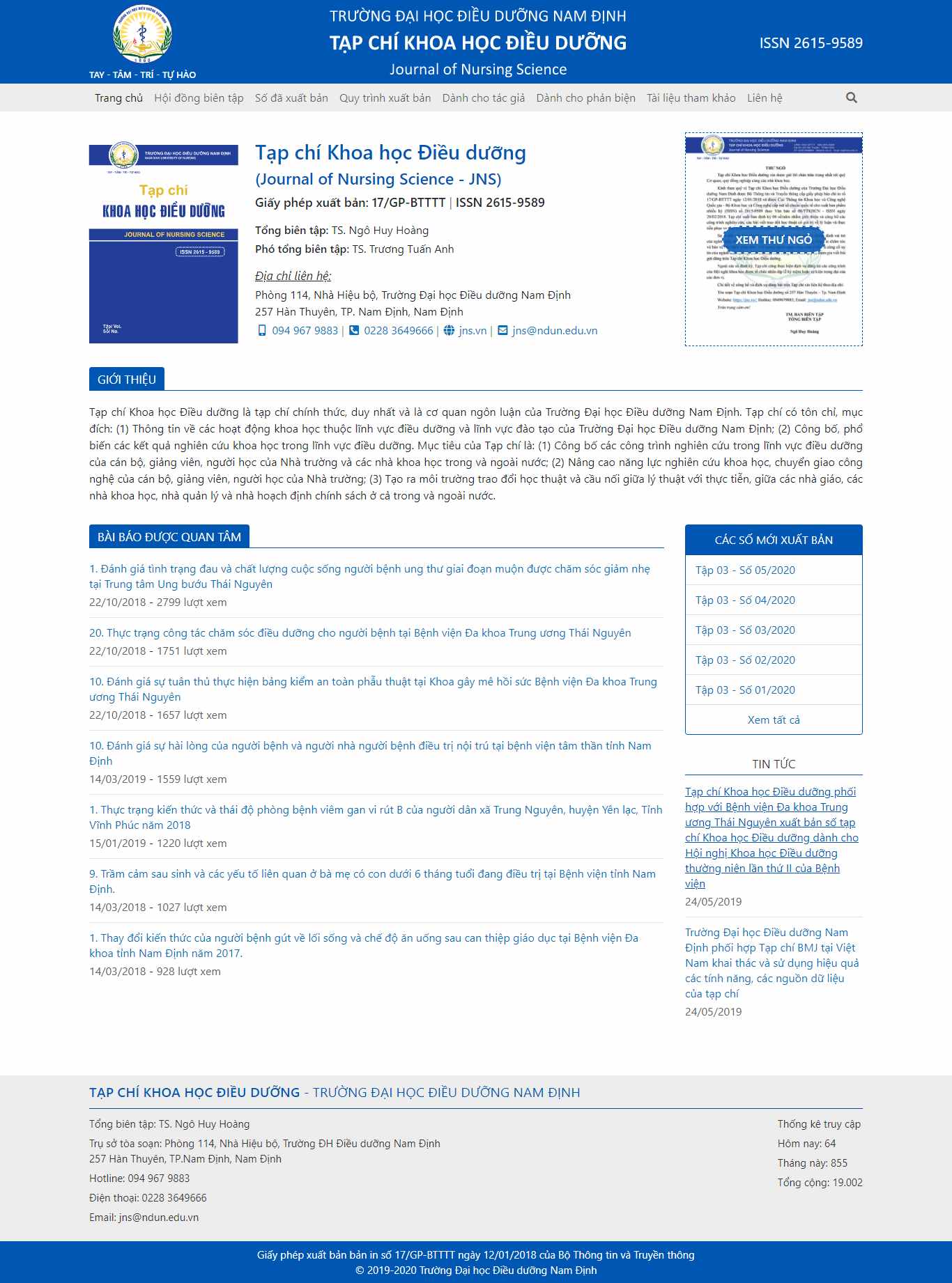 Thiết kế Web tạp chí jns.vn