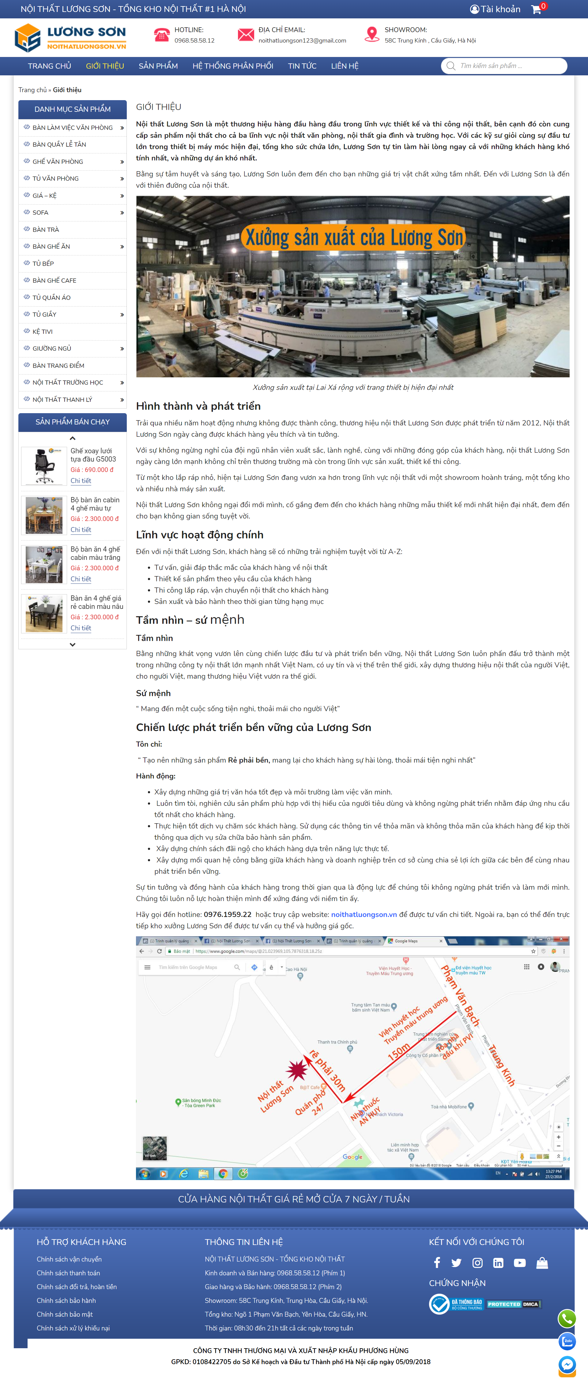 Thiết kế Web đồ nội thật noithatluongson.vn