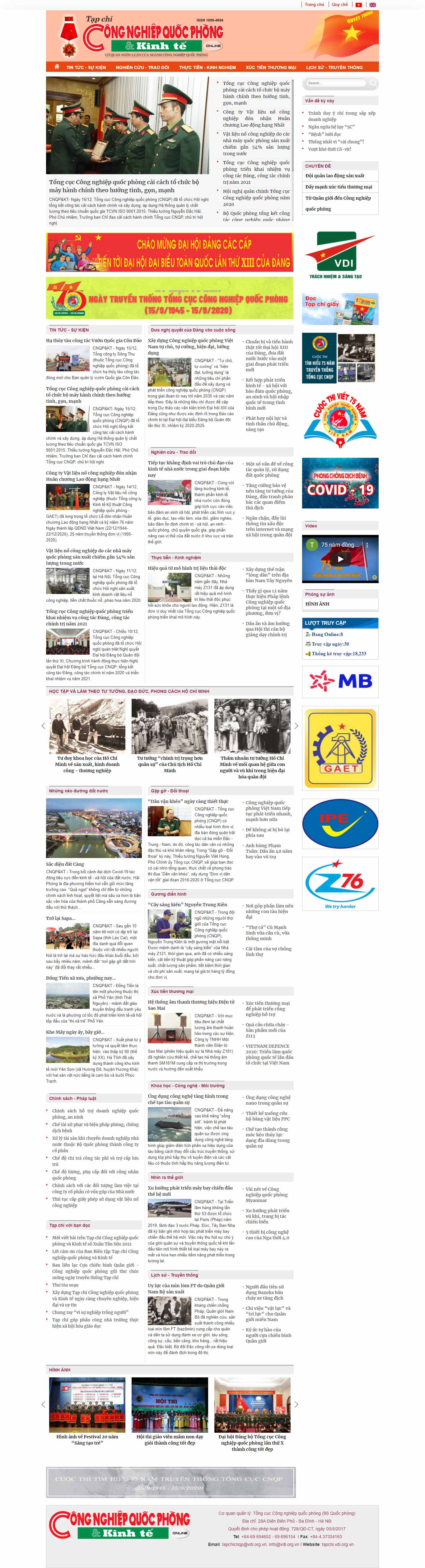 Thiết kế Web tạp chí tapchi.vdi.org.vn