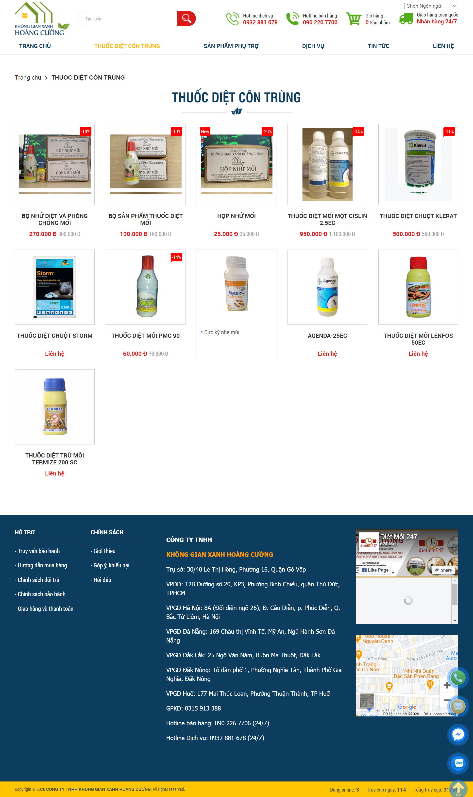 Thiết kế Web diệt mối dietcontrung247.vn