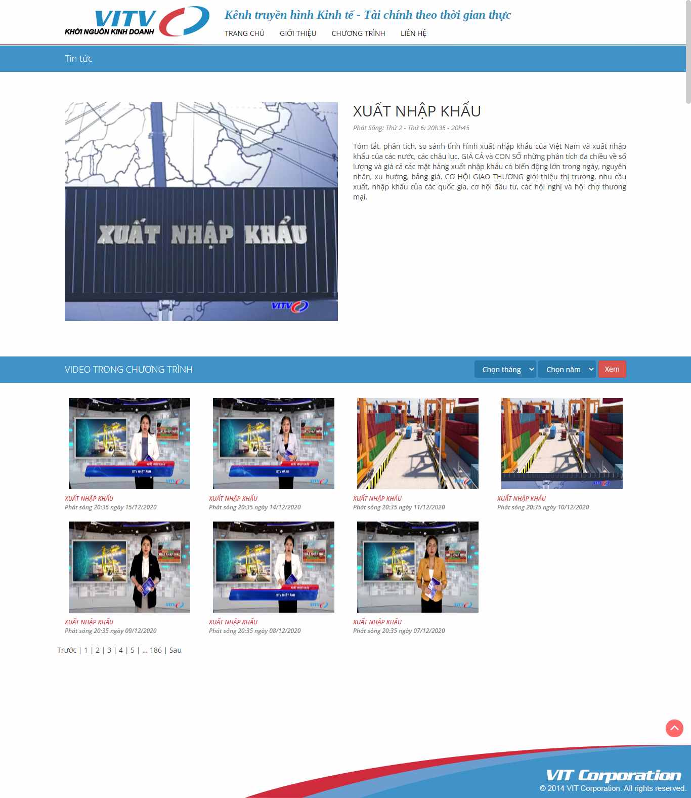 Thiết kế Web xuất nhập khẩu vitv.vn