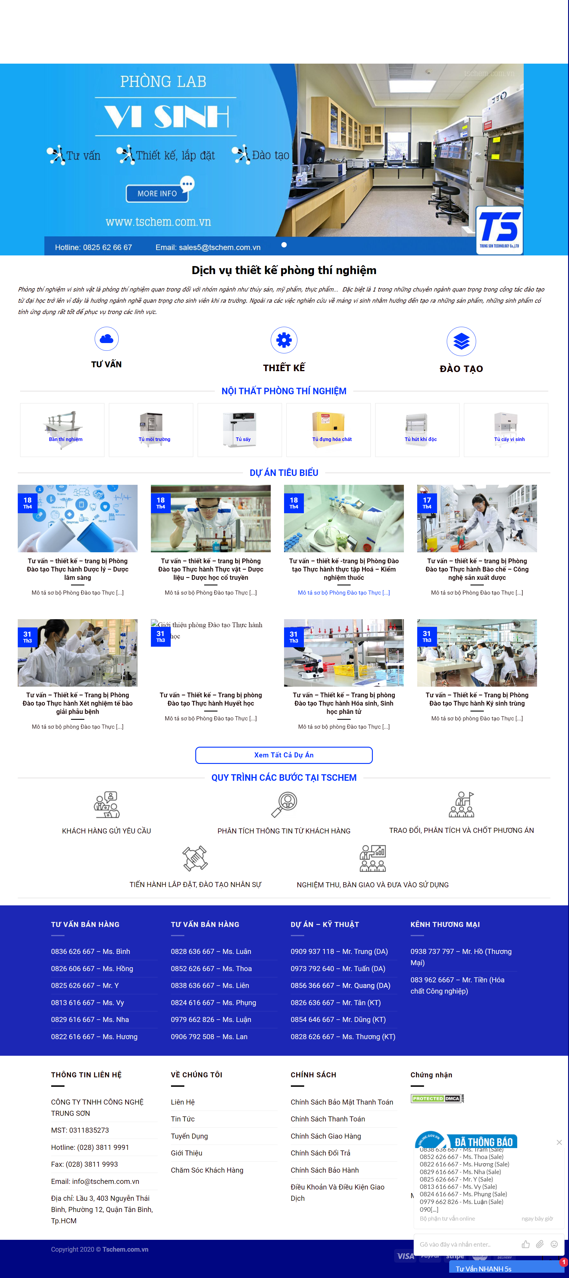 Thiết kế Web hóa chất công nghiệp tschem.com.vn