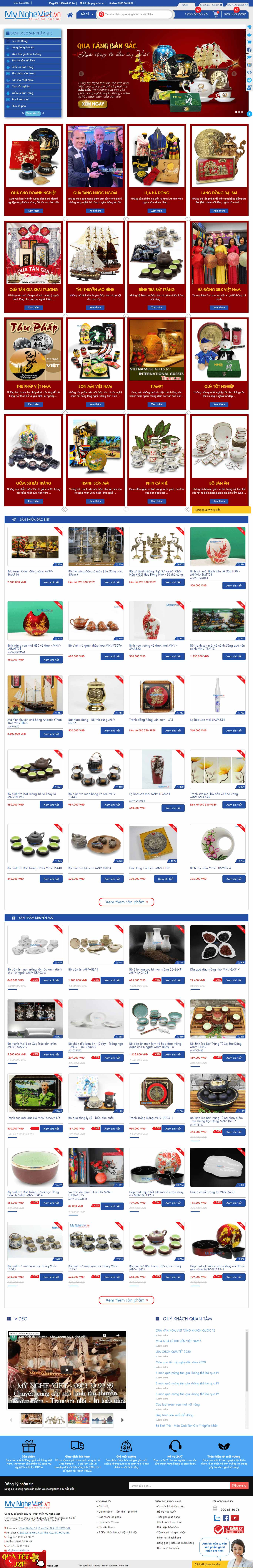 Thiết kế Web thủ công mỹ nghệ myngheviet.vn