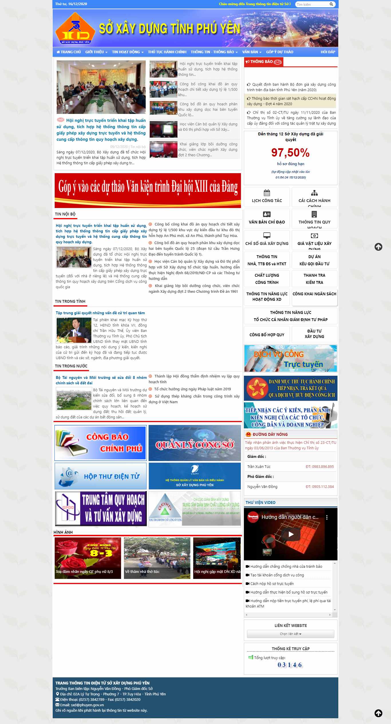 Thiết kế Web xây dựng soxaydung.phuyen.gov.vn