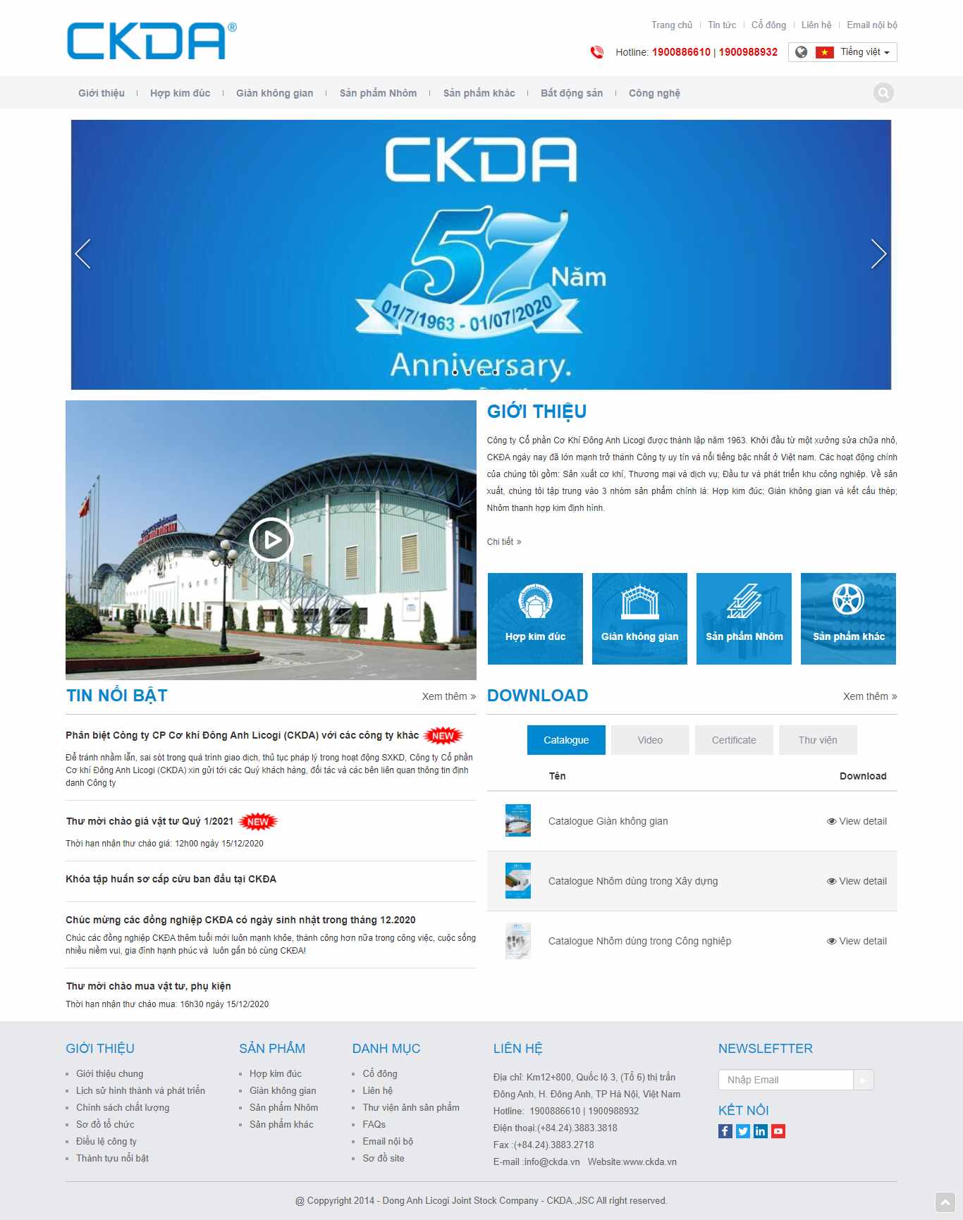 Thiết kế Web cơ khí ckda.vn