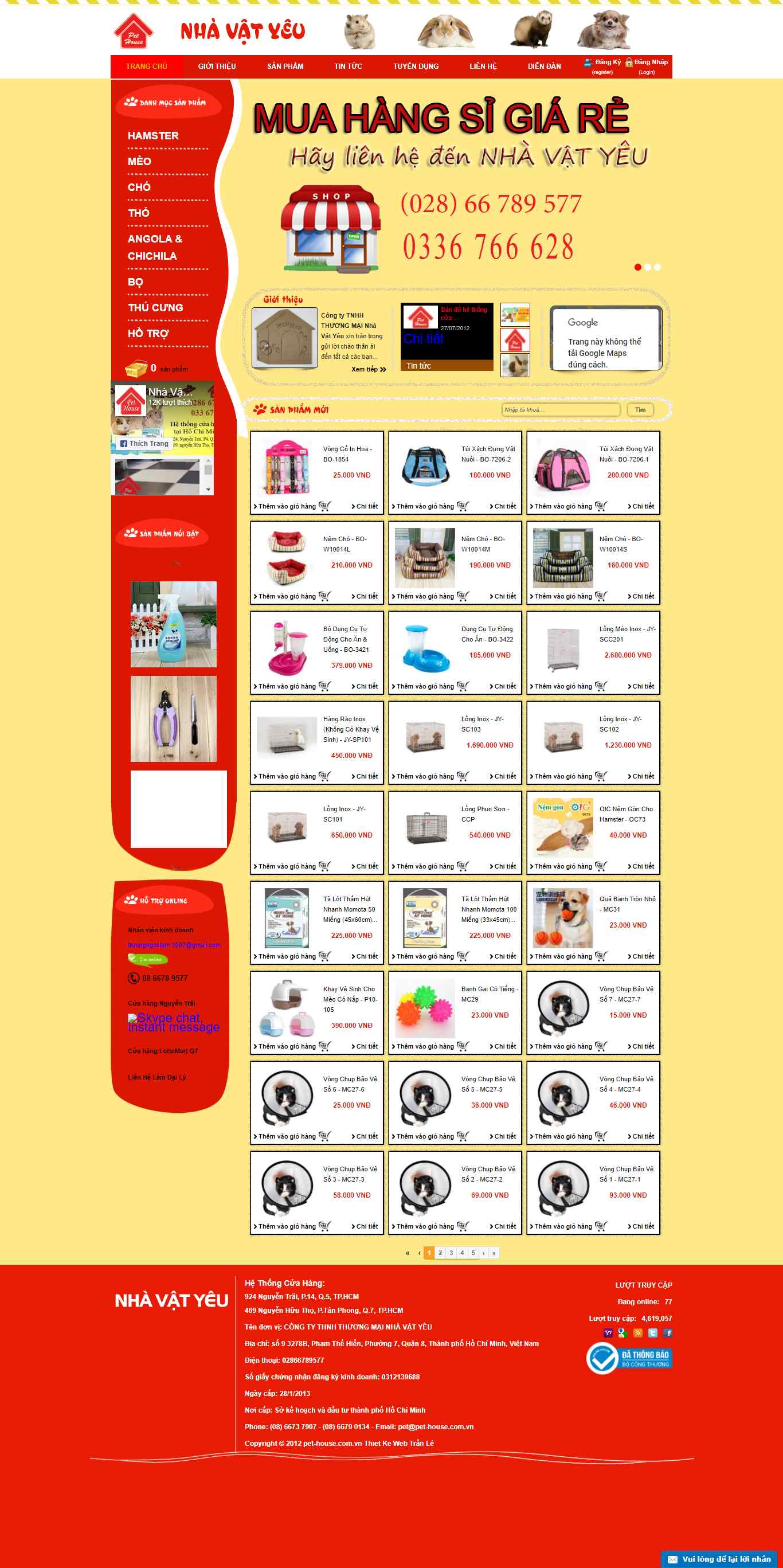 Thiết kế Web thú cưng pet-house.com.vn